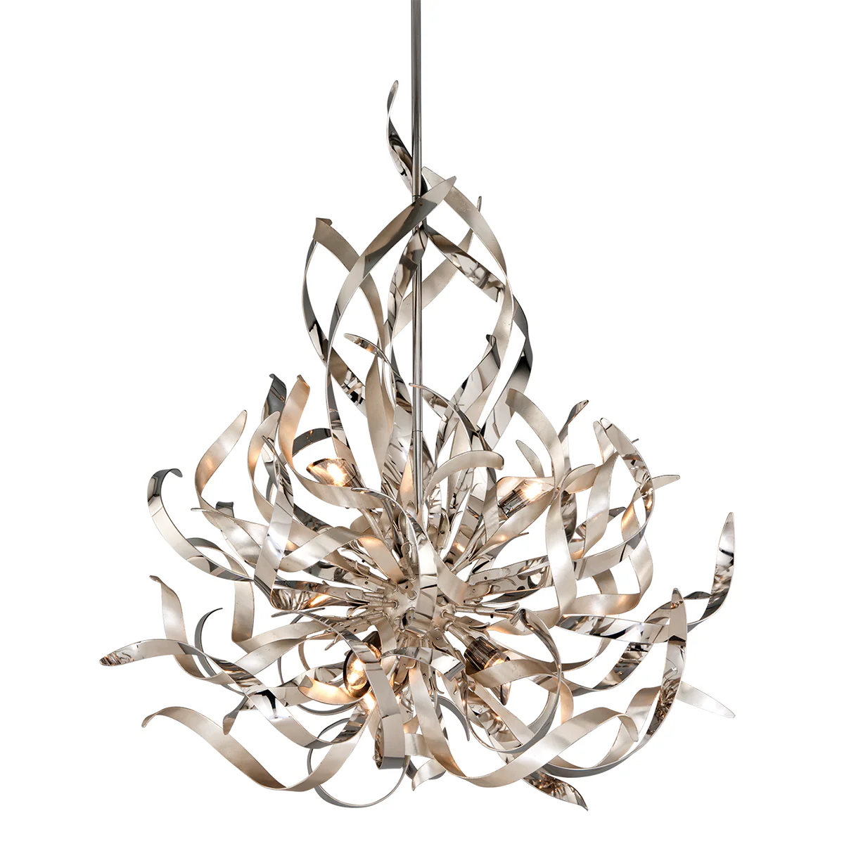 Corbett Lighting Graffiti Silver Leaf 26W X 35H Chandelier