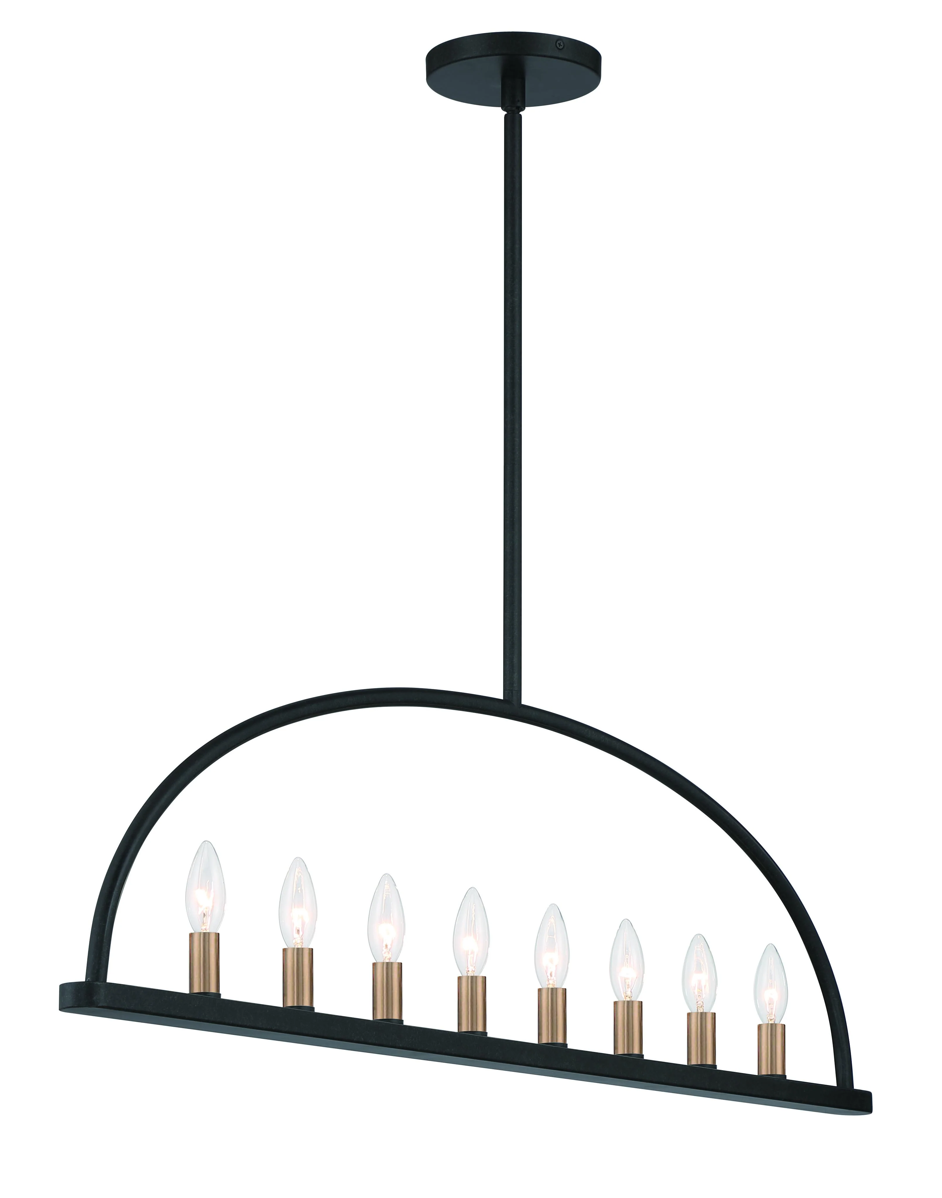 Crystorama Abbott 42'' Black Linear Chandelier - Image 2