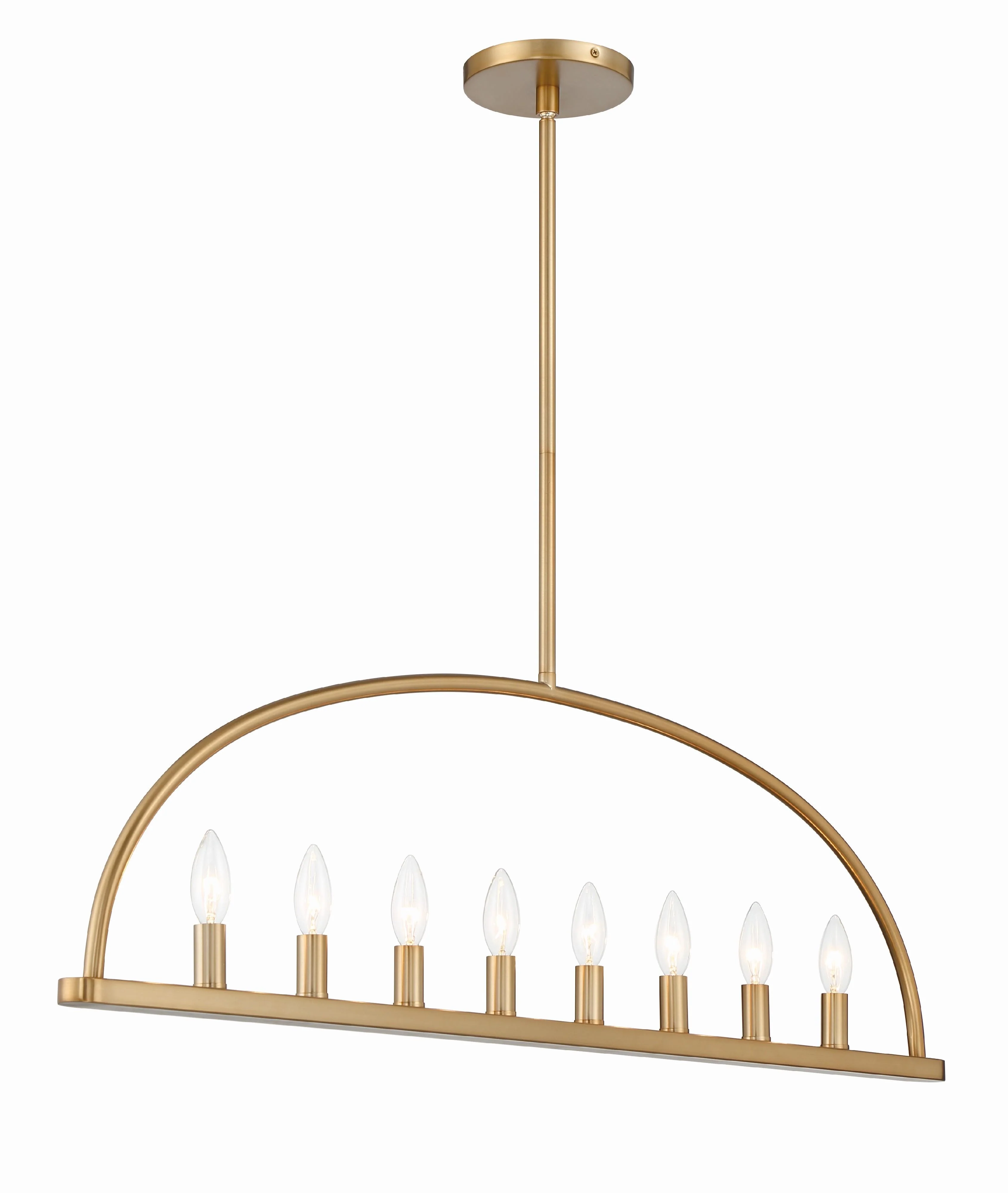 Crystorama Abbott 42'' Vibrant Gold Linear Chandelier - Image 4