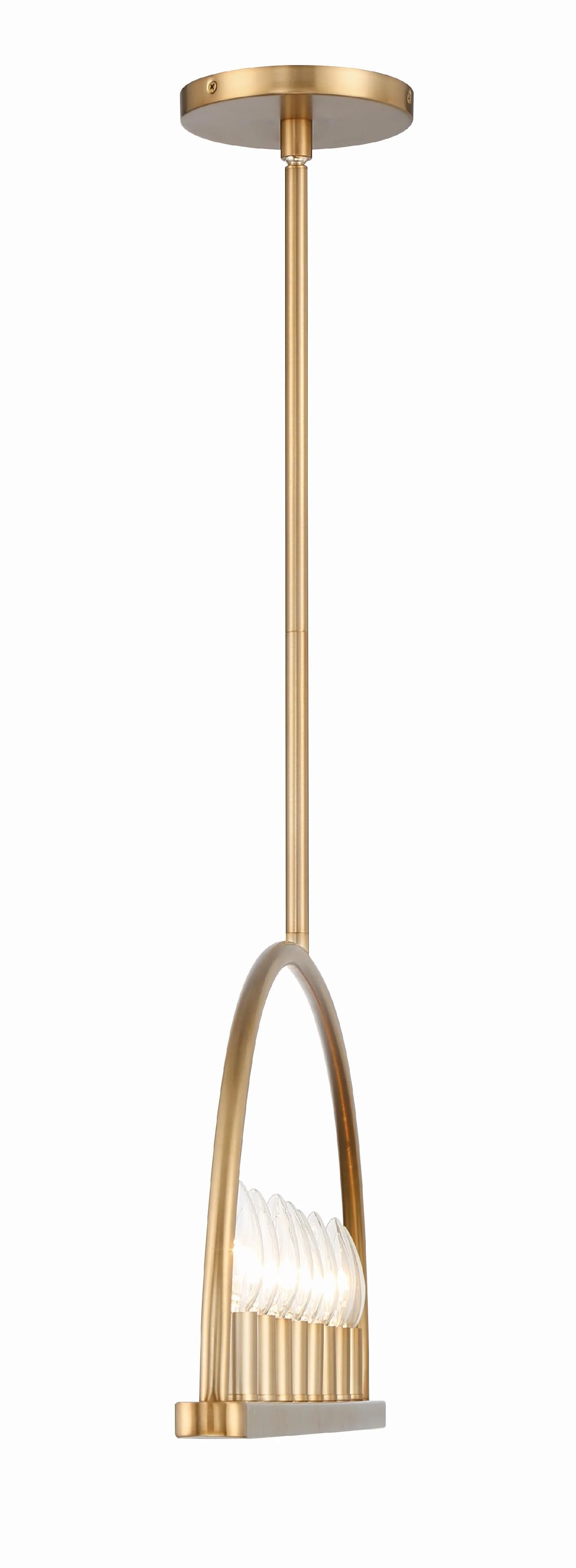 Crystorama Abbott 42'' Vibrant Gold Linear Chandelier - Image 5