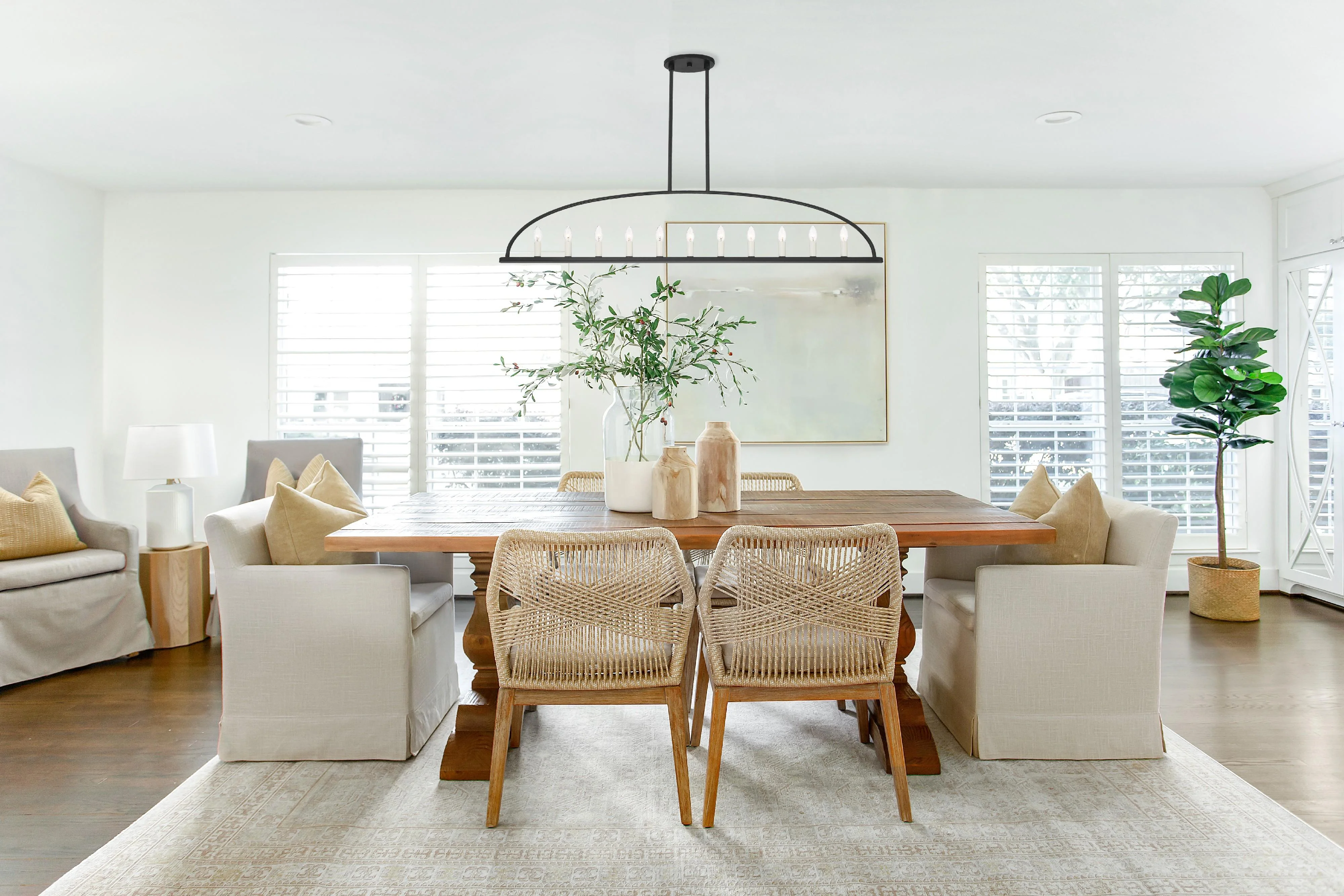 Crystorama Abbott 54'' Black Linear Chandelier - Image 10