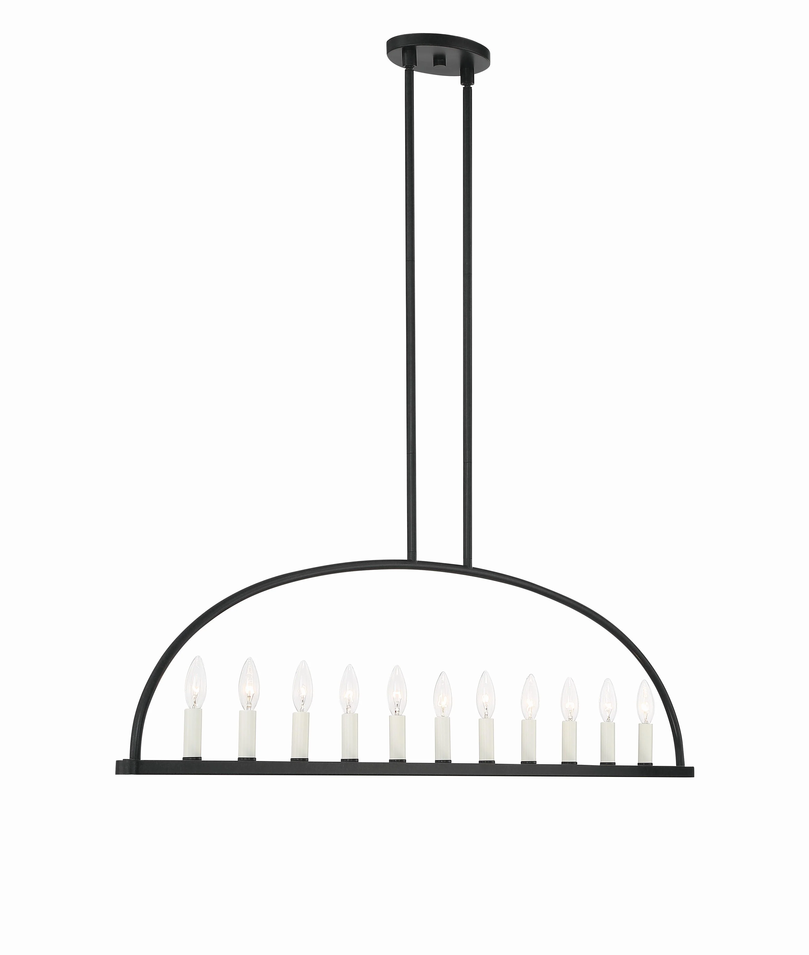 Crystorama Abbott 54'' Black Linear Chandelier - Image 3