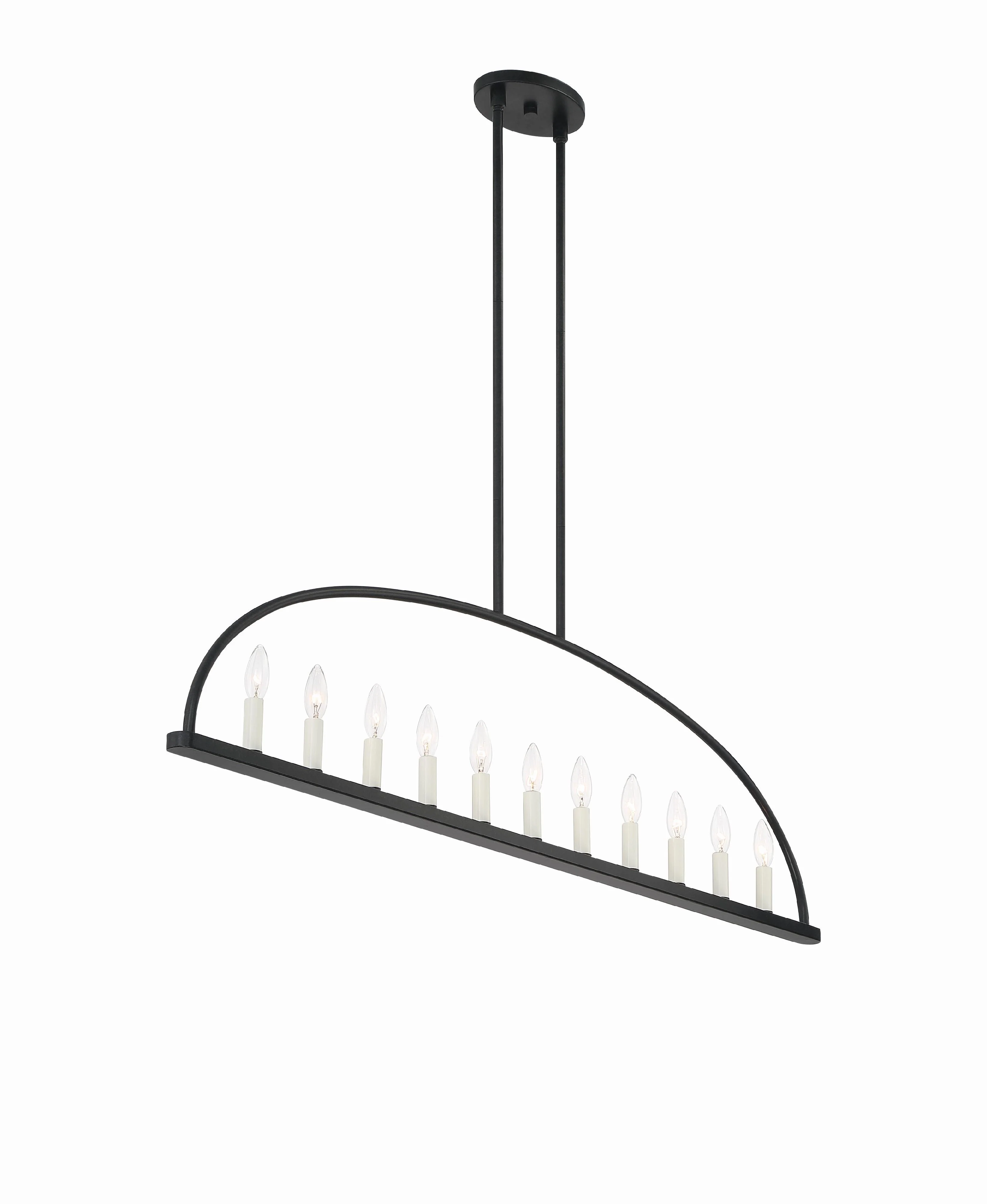 Crystorama Abbott 54'' Black Linear Chandelier - Image 4