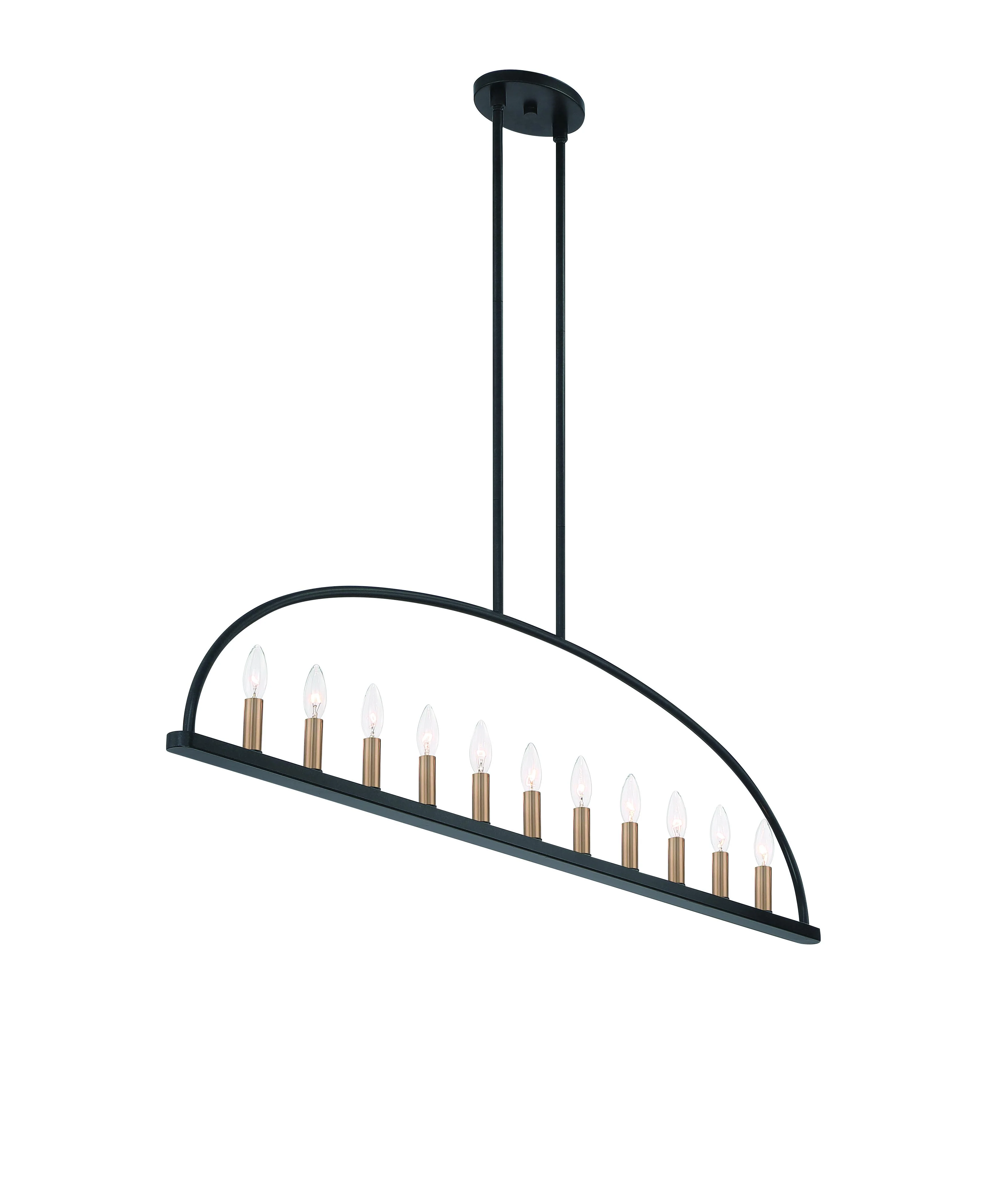Crystorama Abbott 54'' Black Linear Chandelier - Image 9