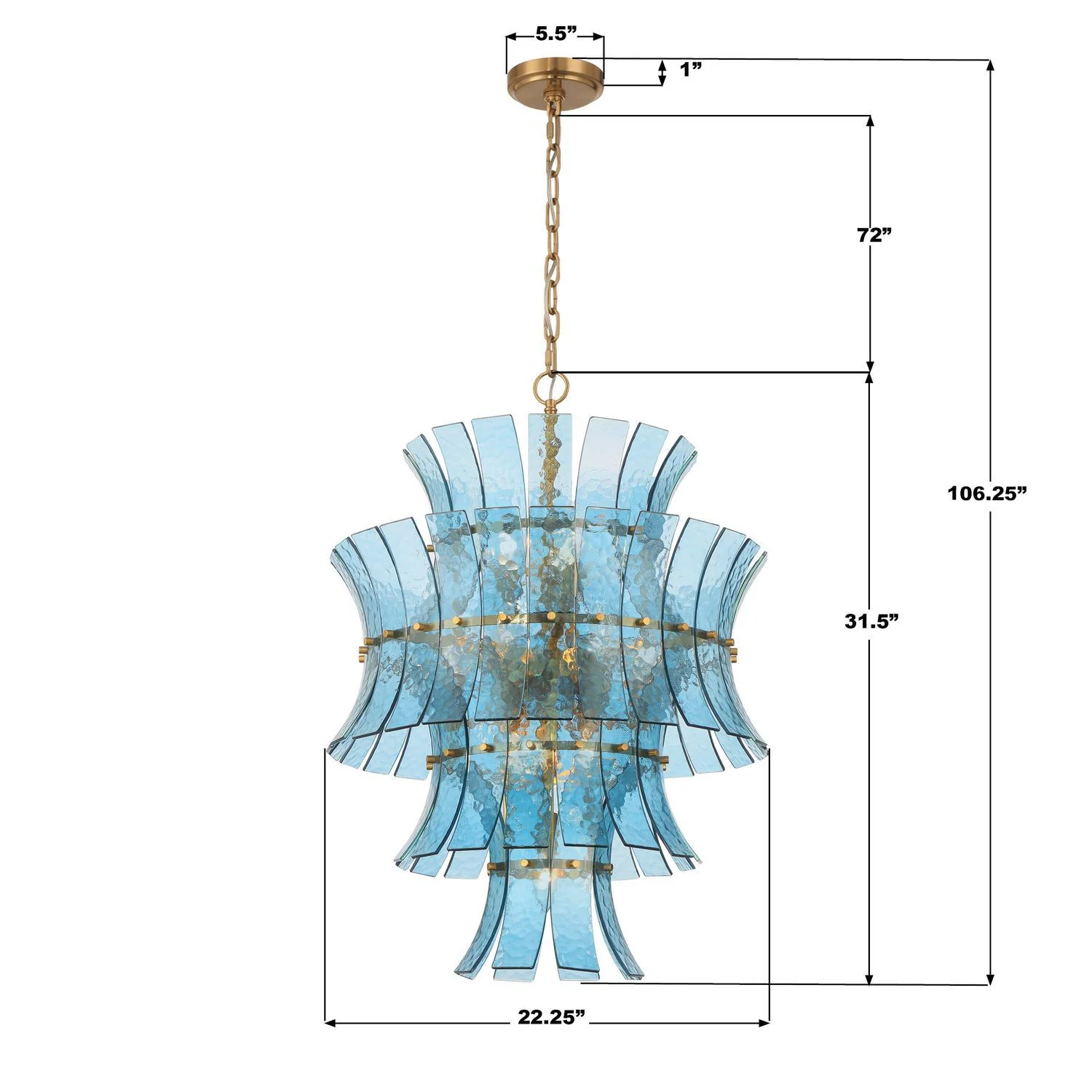 Crystorama Abigail 22.25'' Aged Brass Chandelier - Image 4