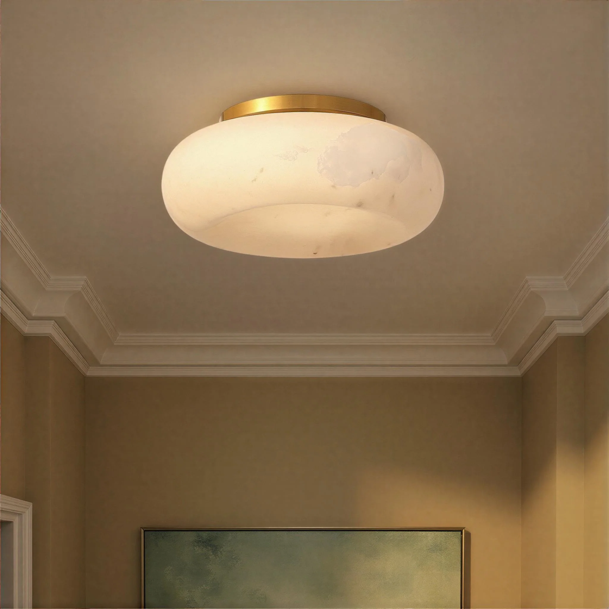 Crystorama Acme 11.75'' Integrated Led Aged Brass Flush Mount - Image 6