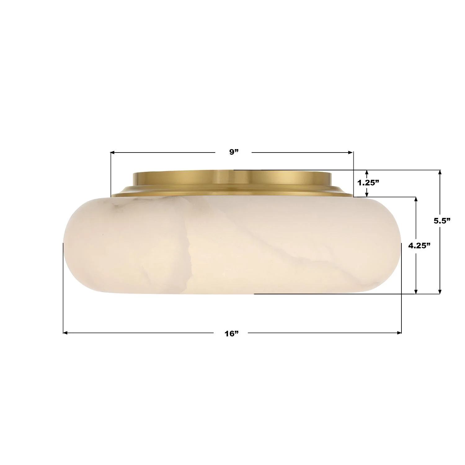Crystorama Acme 16'' Integrated Led Aged Brass Flush Mount - Image 2