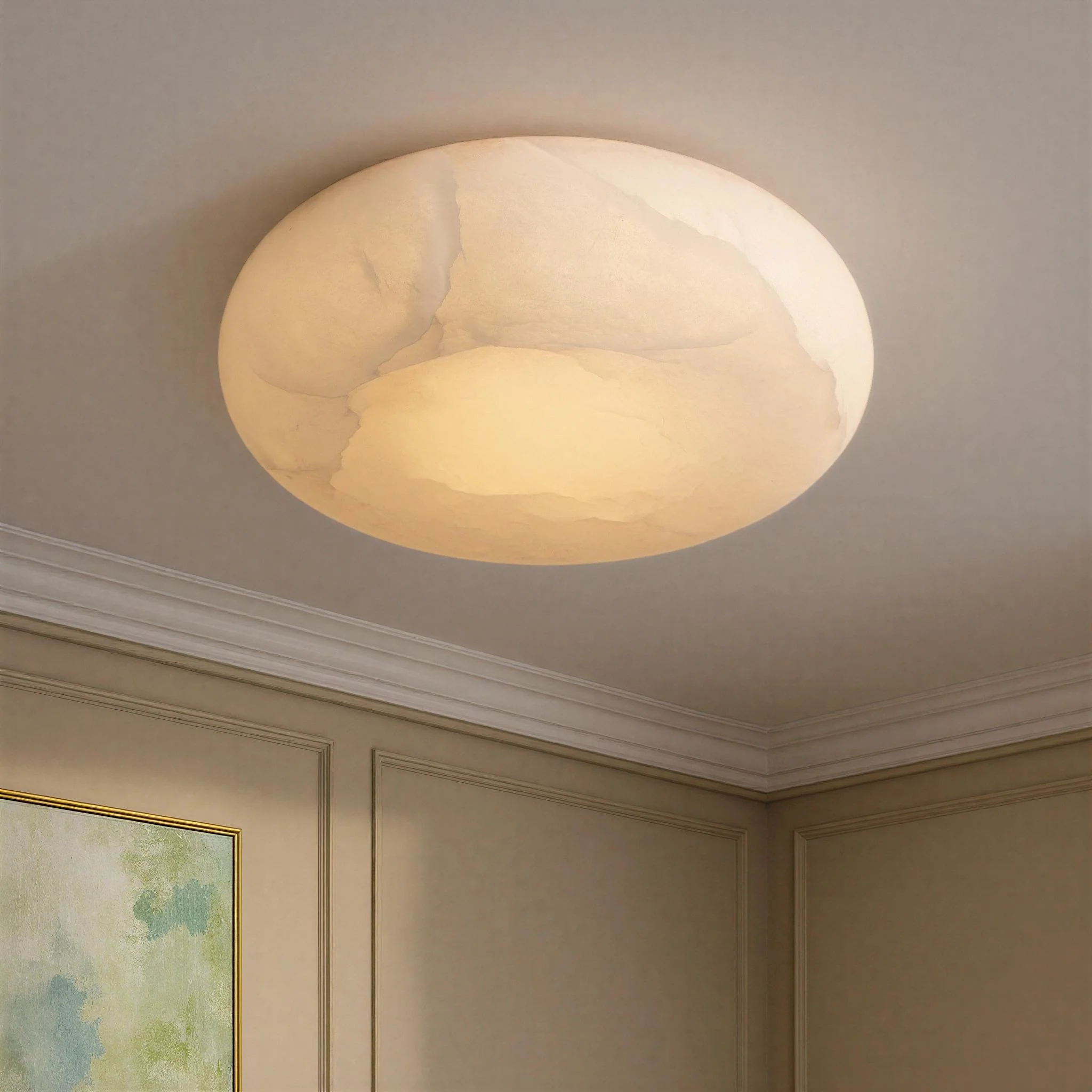 Crystorama Acme 16'' Integrated Led Aged Brass Flush Mount - Image 4