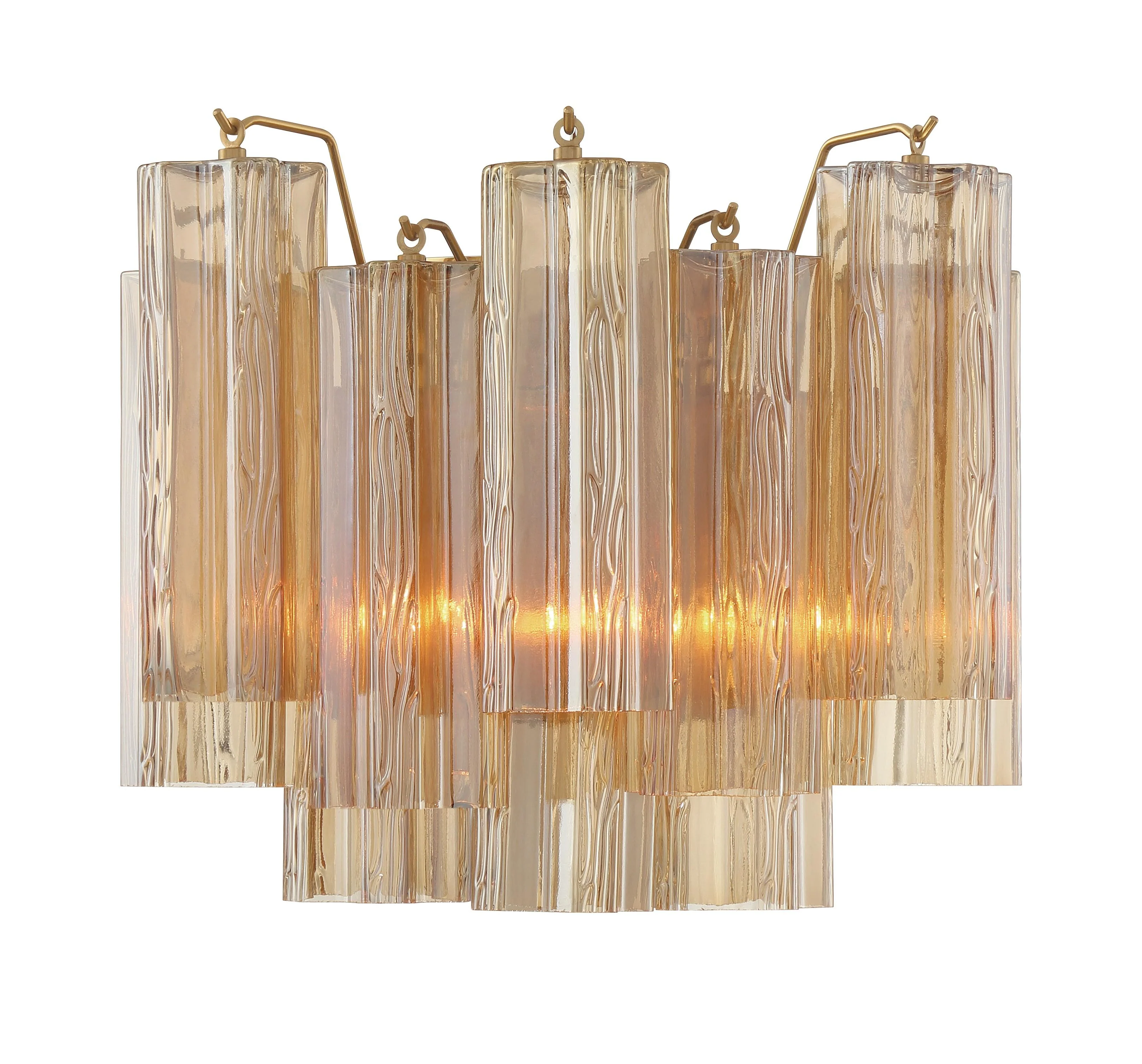 Crystorama Addis 14.5'' Aged Brass Sconce