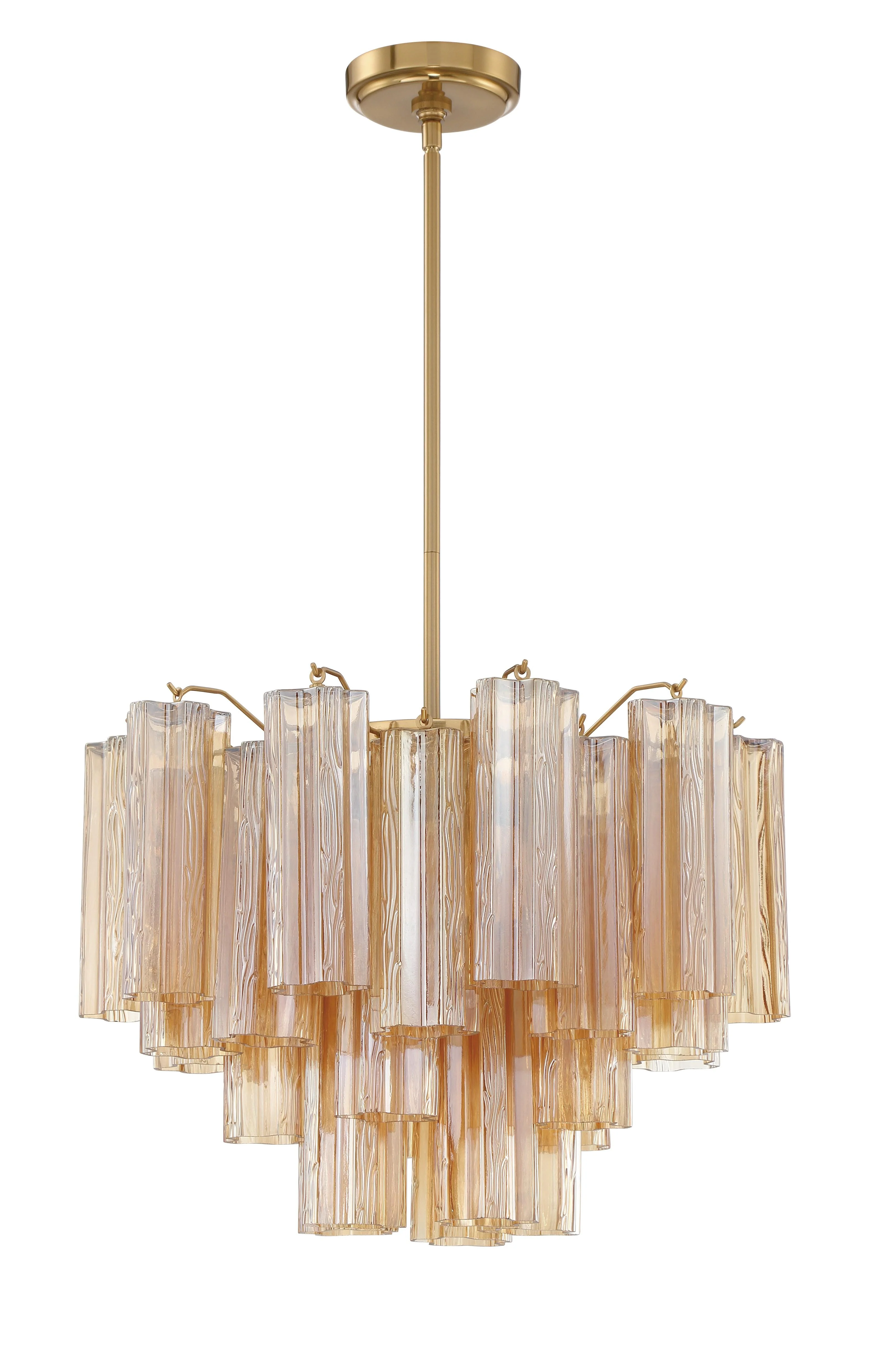 Crystorama Addis 19.75'' Aged Brass Chandelier - Image 2
