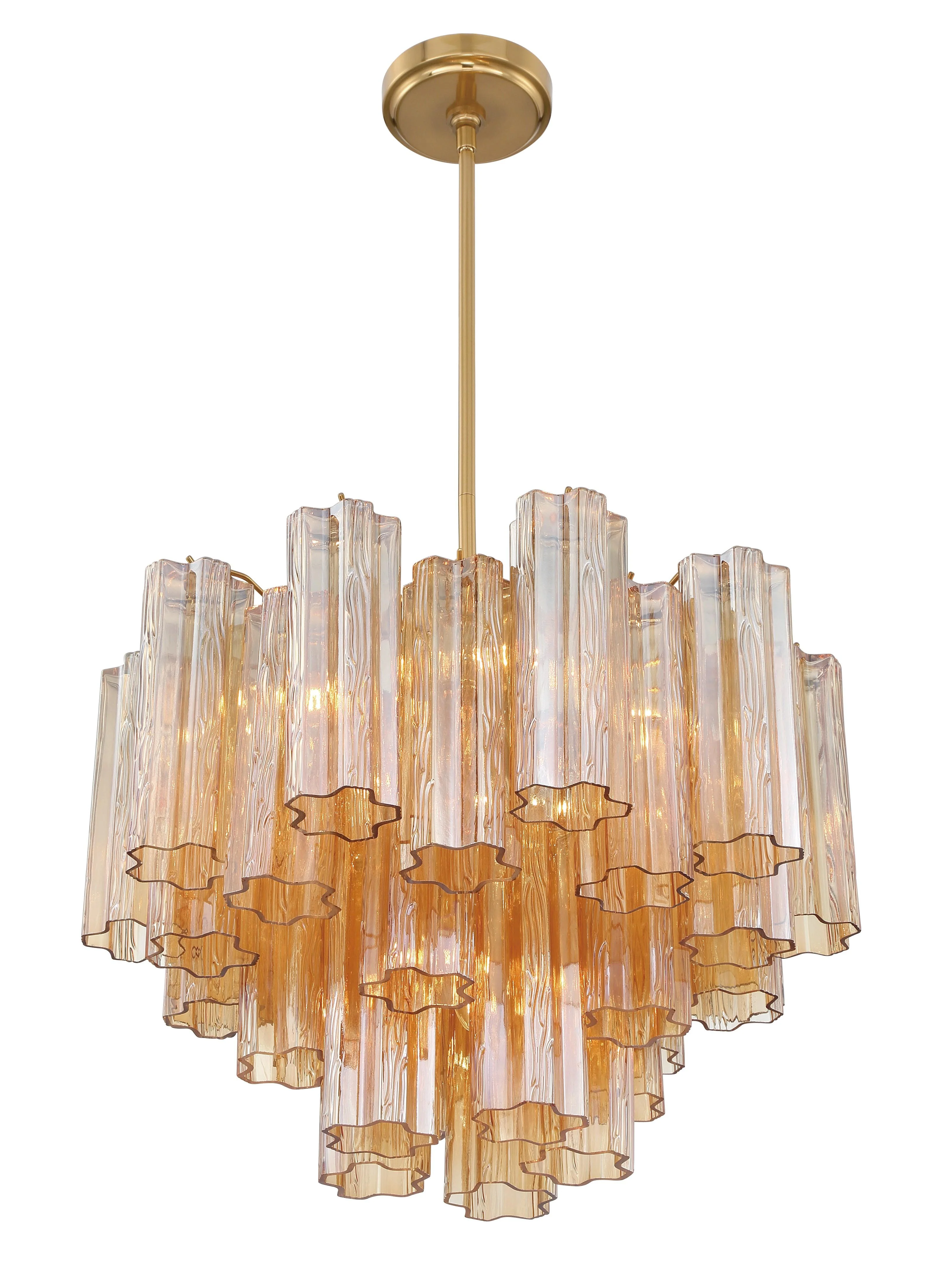 Crystorama Addis 19.75'' Aged Brass Chandelier - Image 3