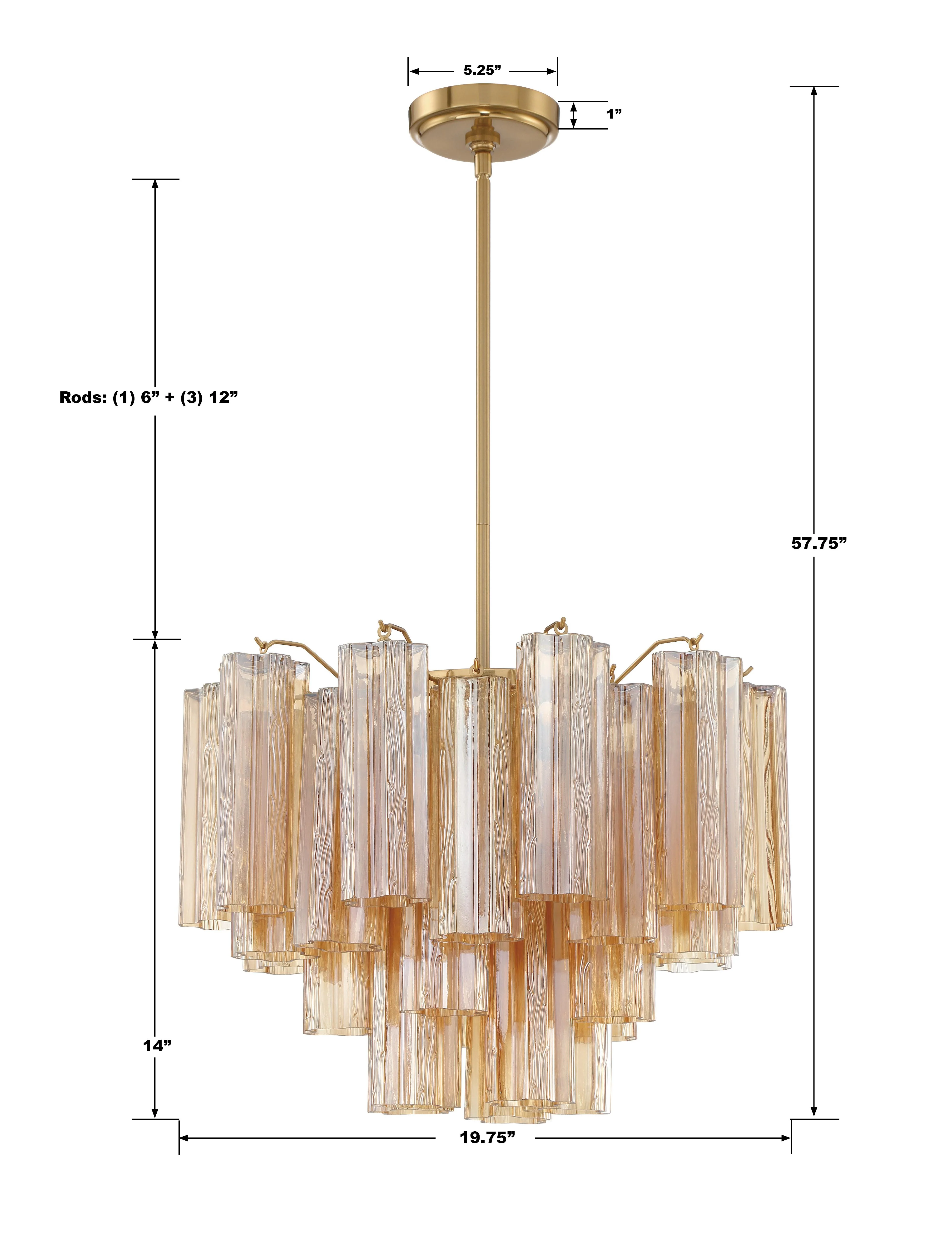 Crystorama Addis 19.75'' Aged Brass Chandelier - Image 4