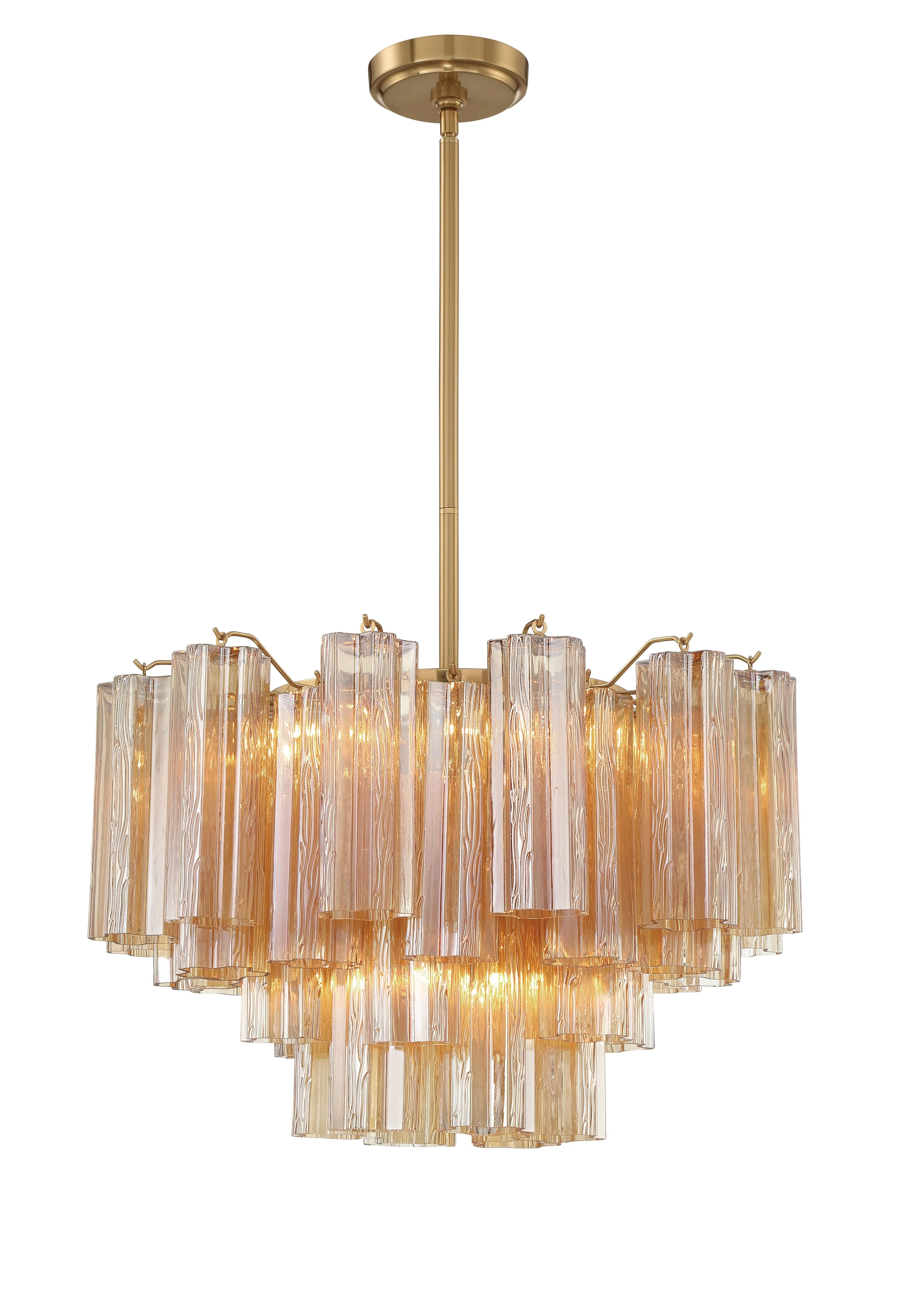 Crystorama Addis 22'' Aged Brass Chandelier