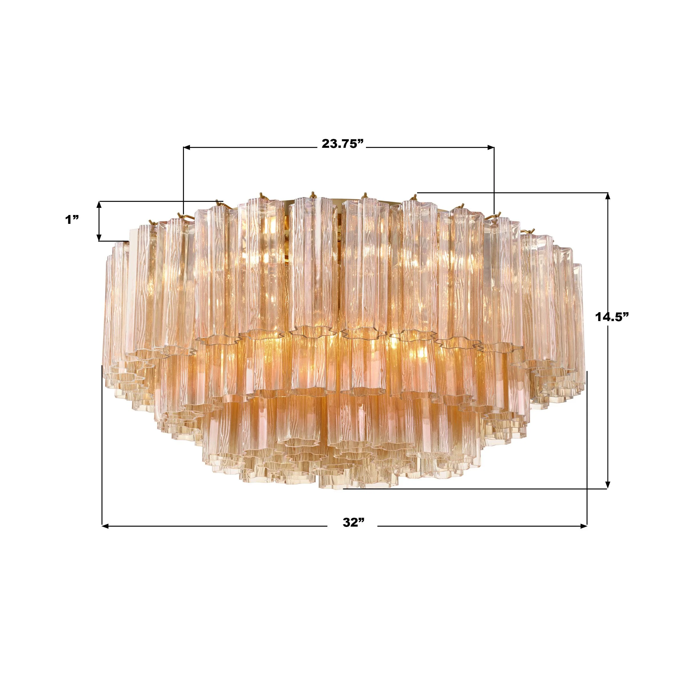 Crystorama Addis 32'' Aged Brass Flush Mount - Image 6
