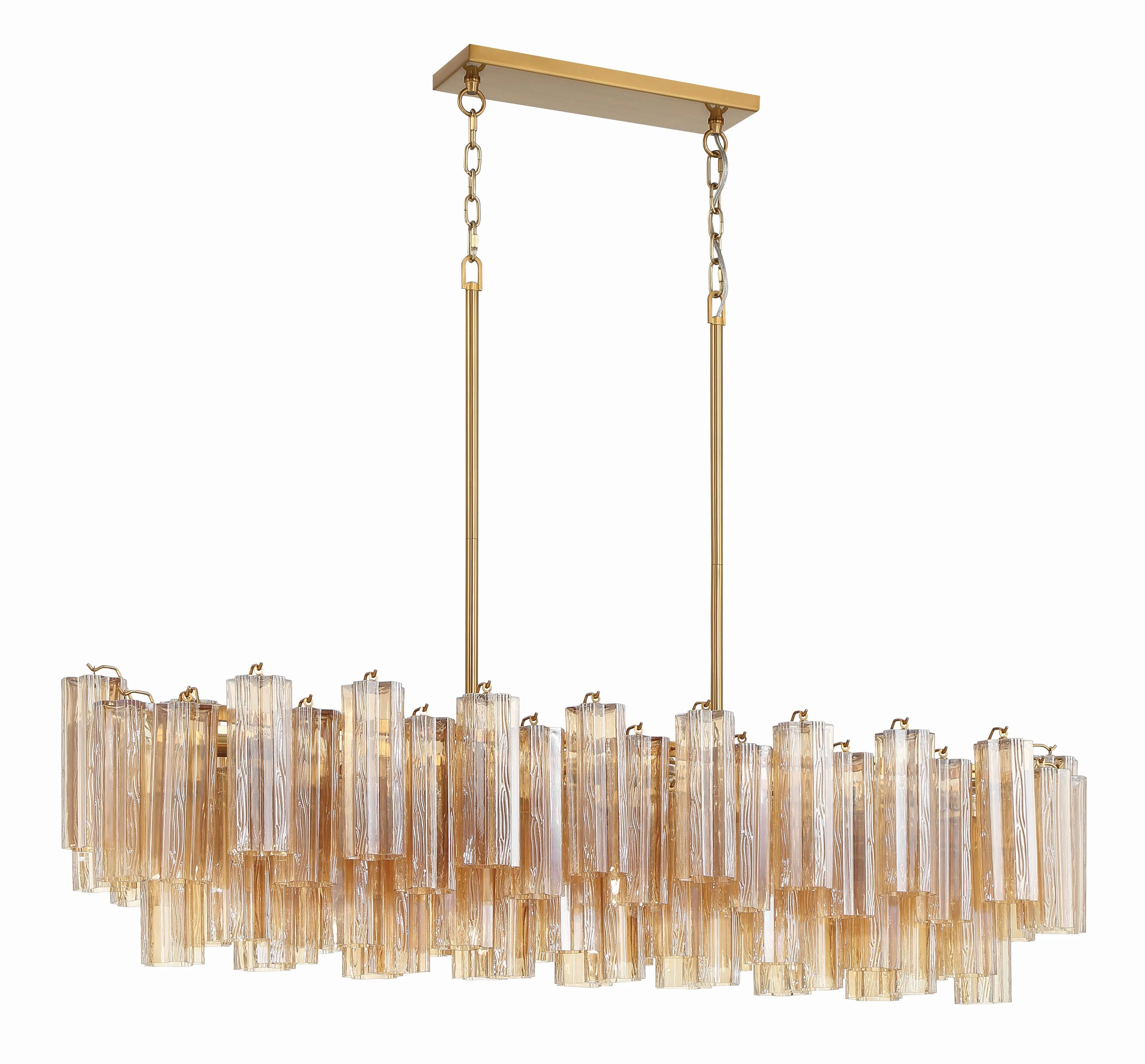 Crystorama Addis 51.75'' Aged Brass Linear Chandelier - Image 3