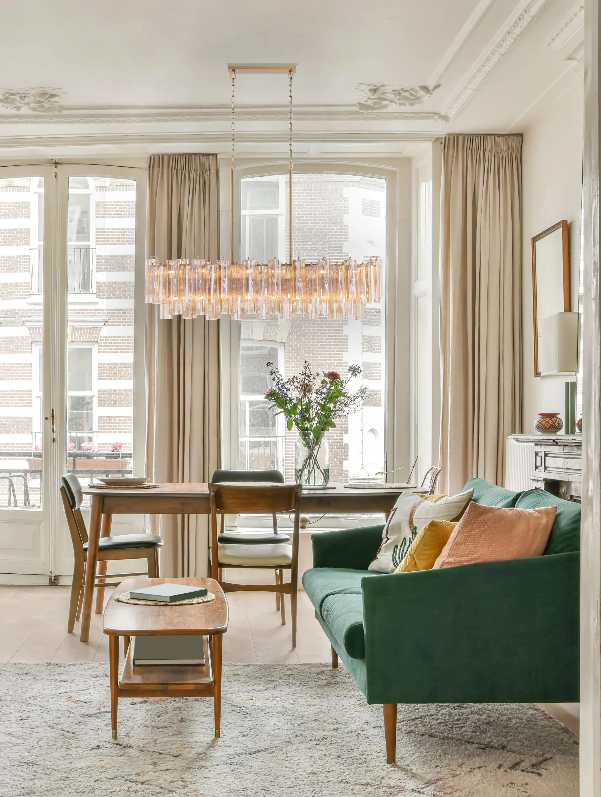 Crystorama Addis 51.75'' Aged Brass Linear Chandelier - Image 4