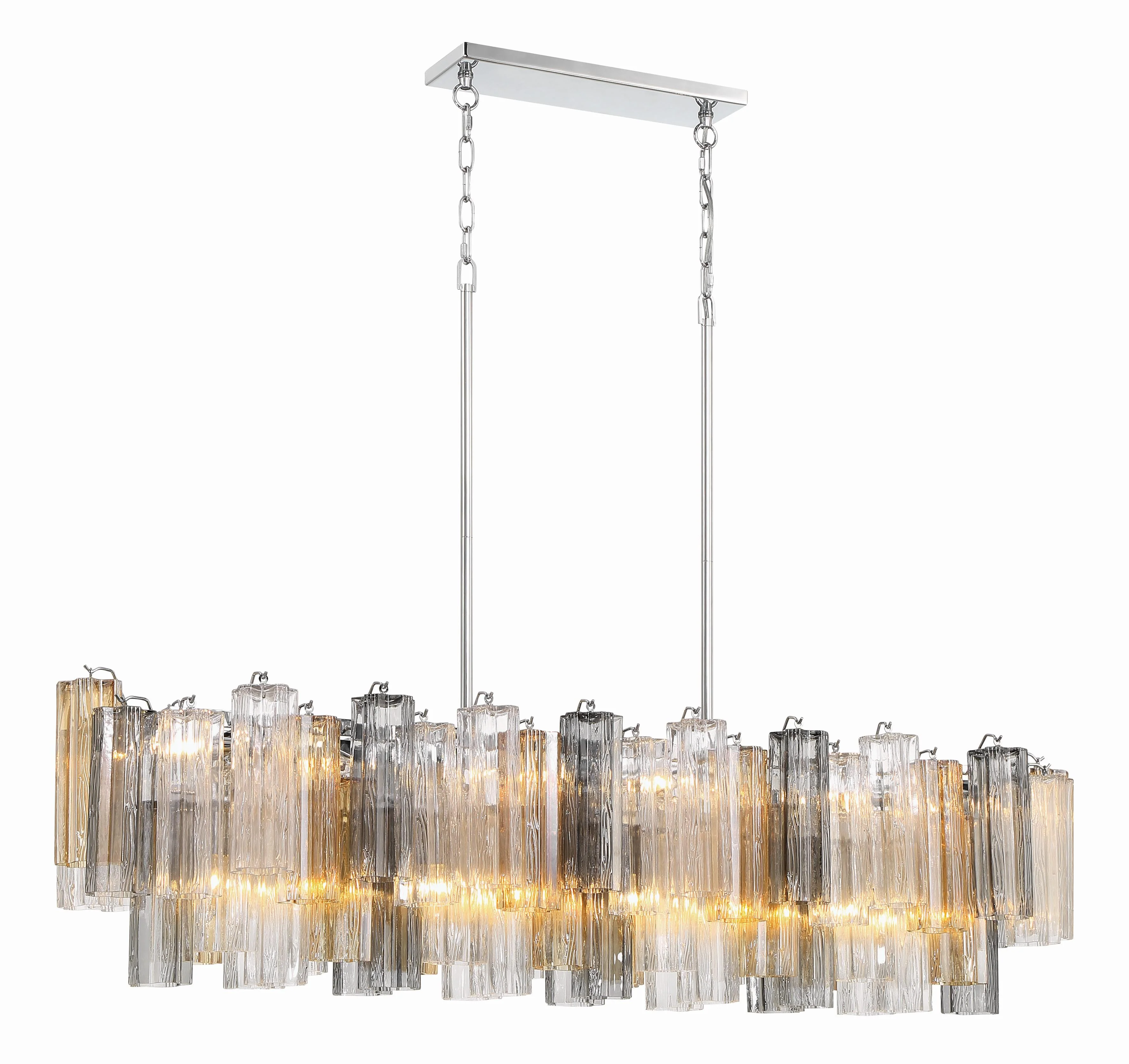 Crystorama Addis 51.75'' Polished Chrome Linear Chandelier - Image 2