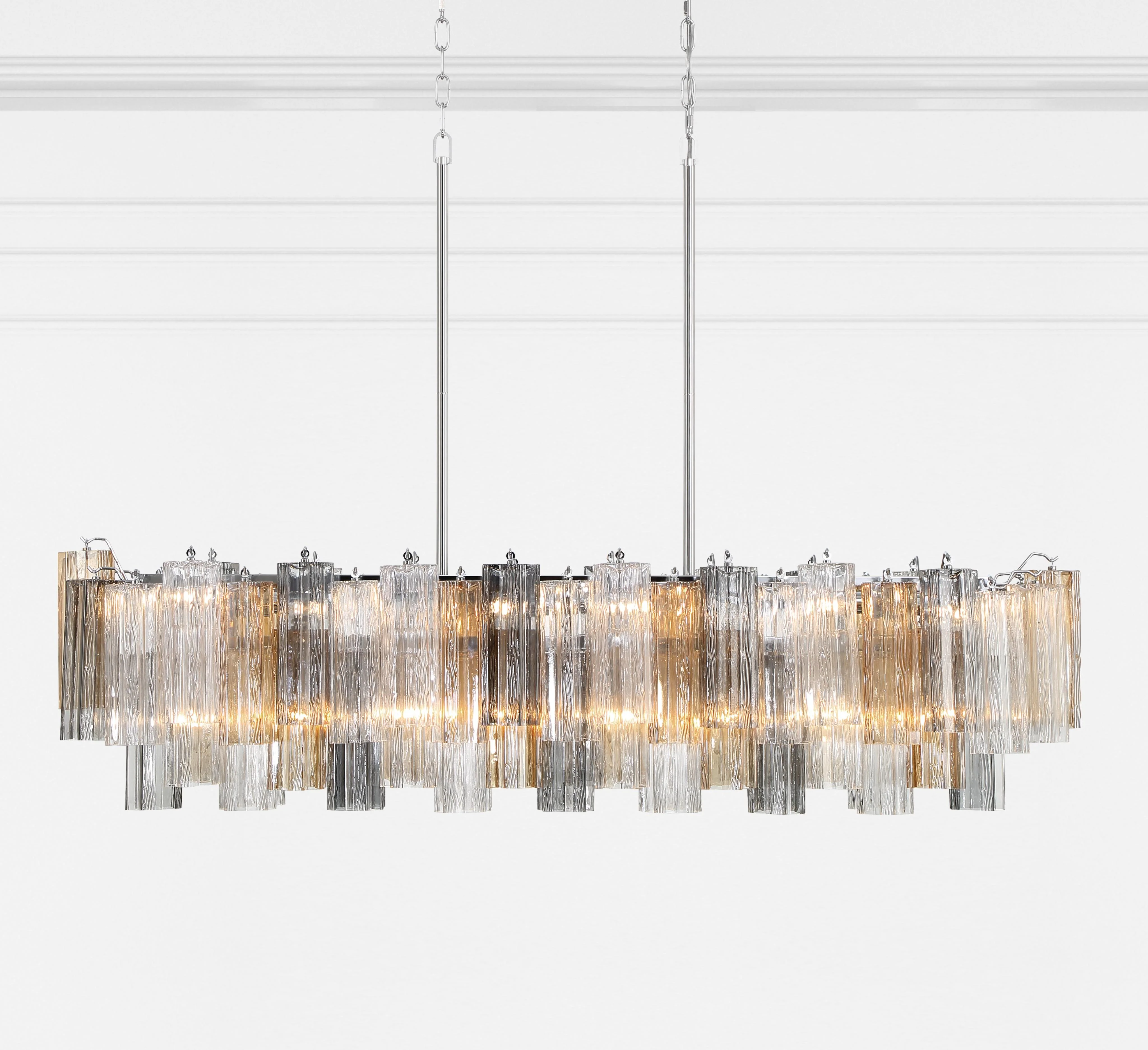 Crystorama Addis 51.75'' Polished Chrome Linear Chandelier - Image 3