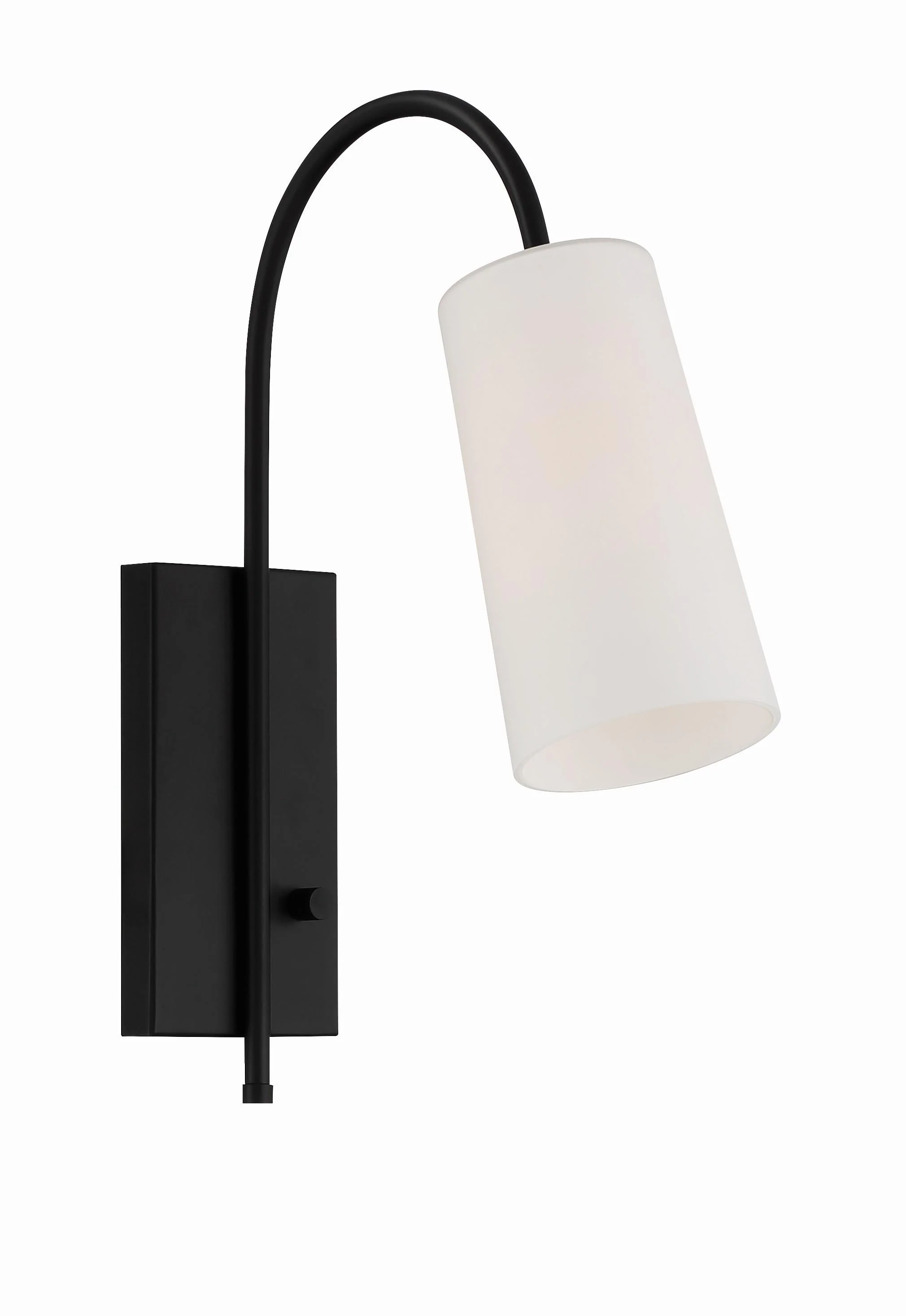 Crystorama Alexa 5'' Matte Black Task Sconce