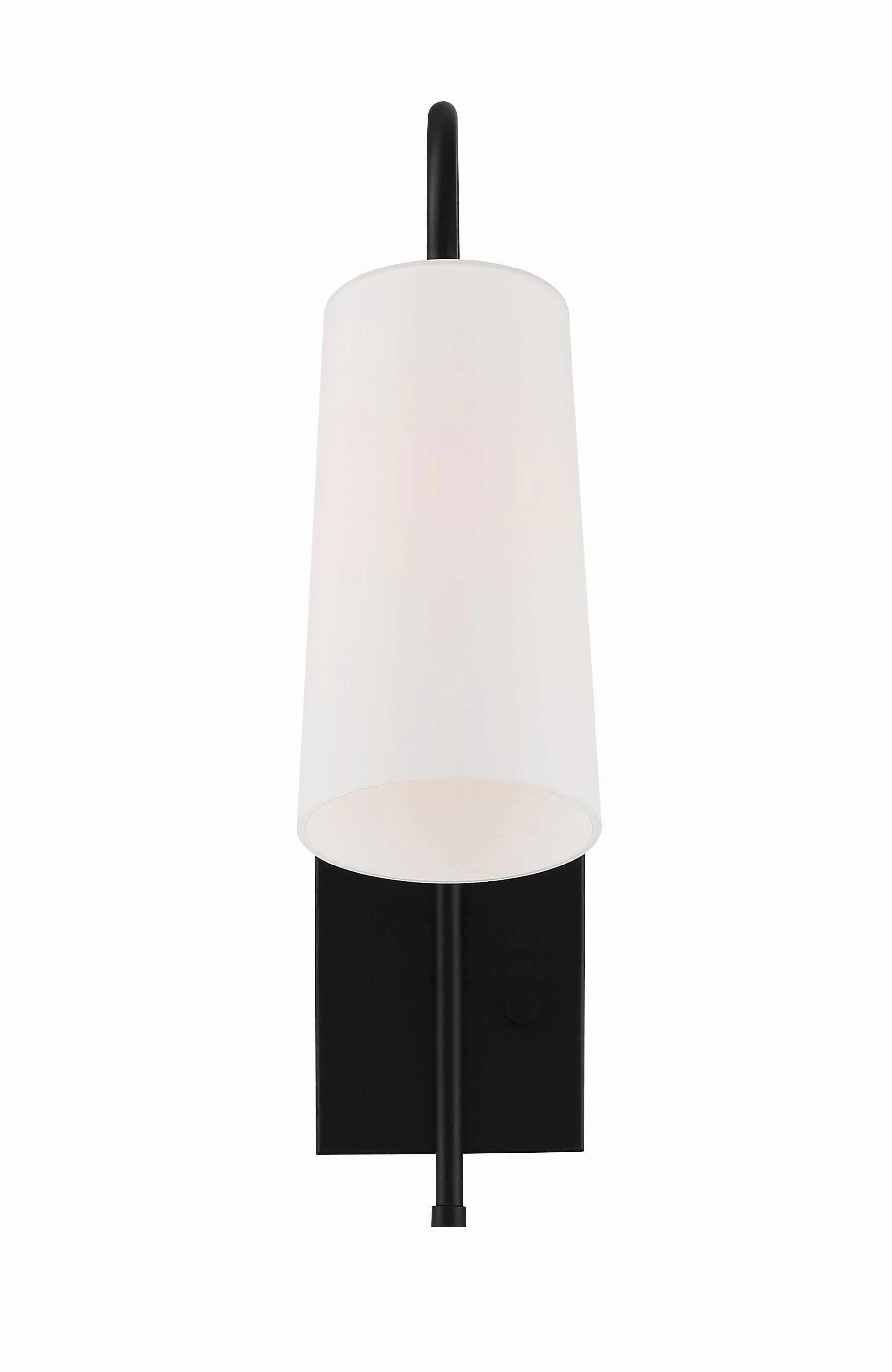 Crystorama Alexa 5'' Matte Black Task Sconce - Image 3
