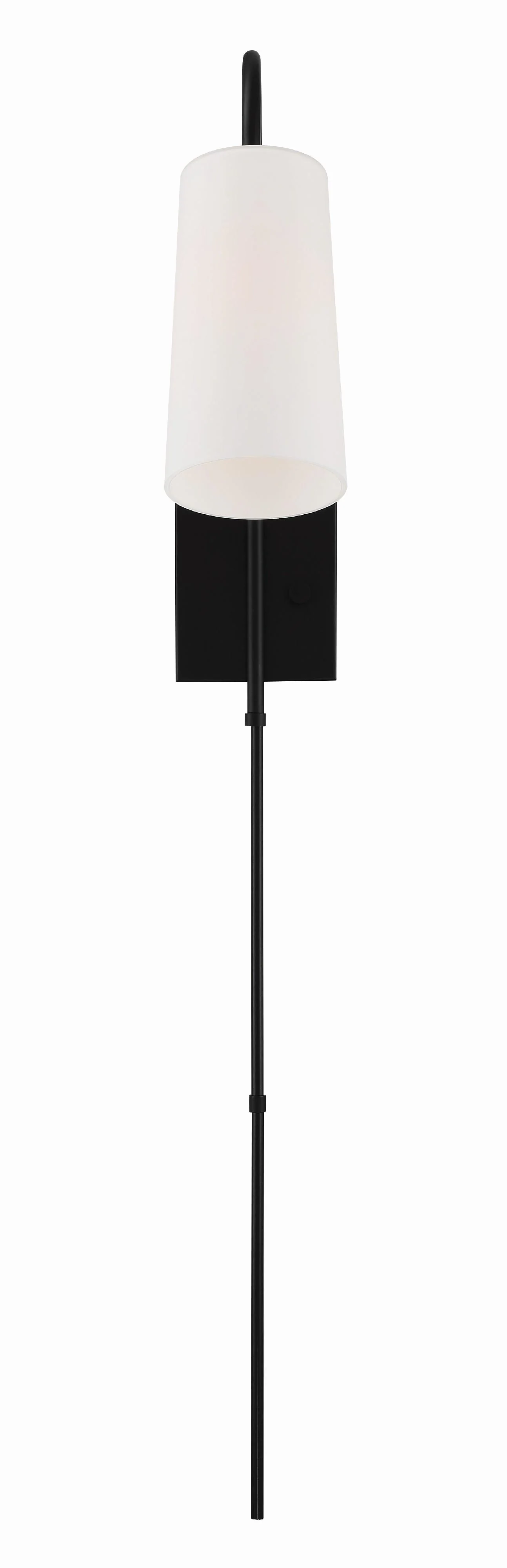 Crystorama Alexa 5'' Matte Black Task Sconce - Image 4