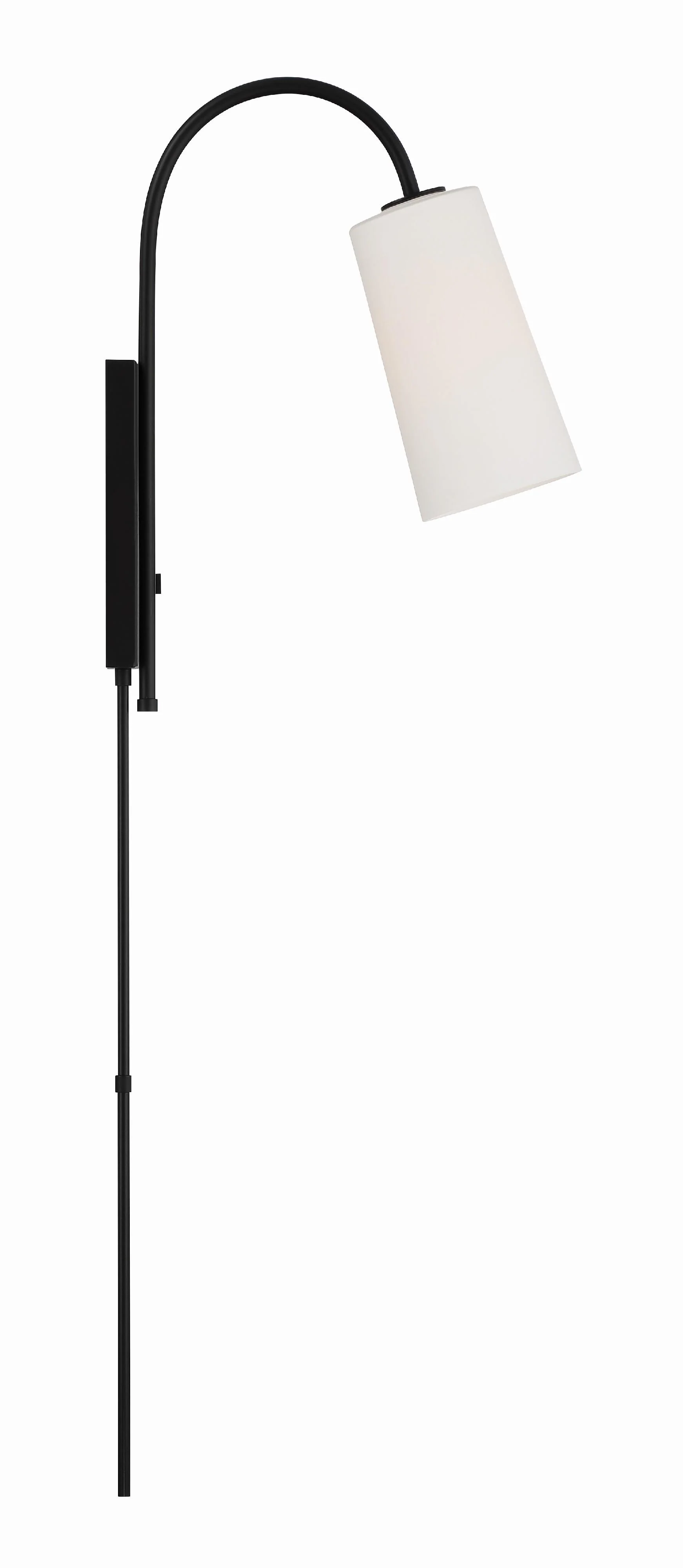 Crystorama Alexa 5'' Matte Black Task Sconce - Image 5