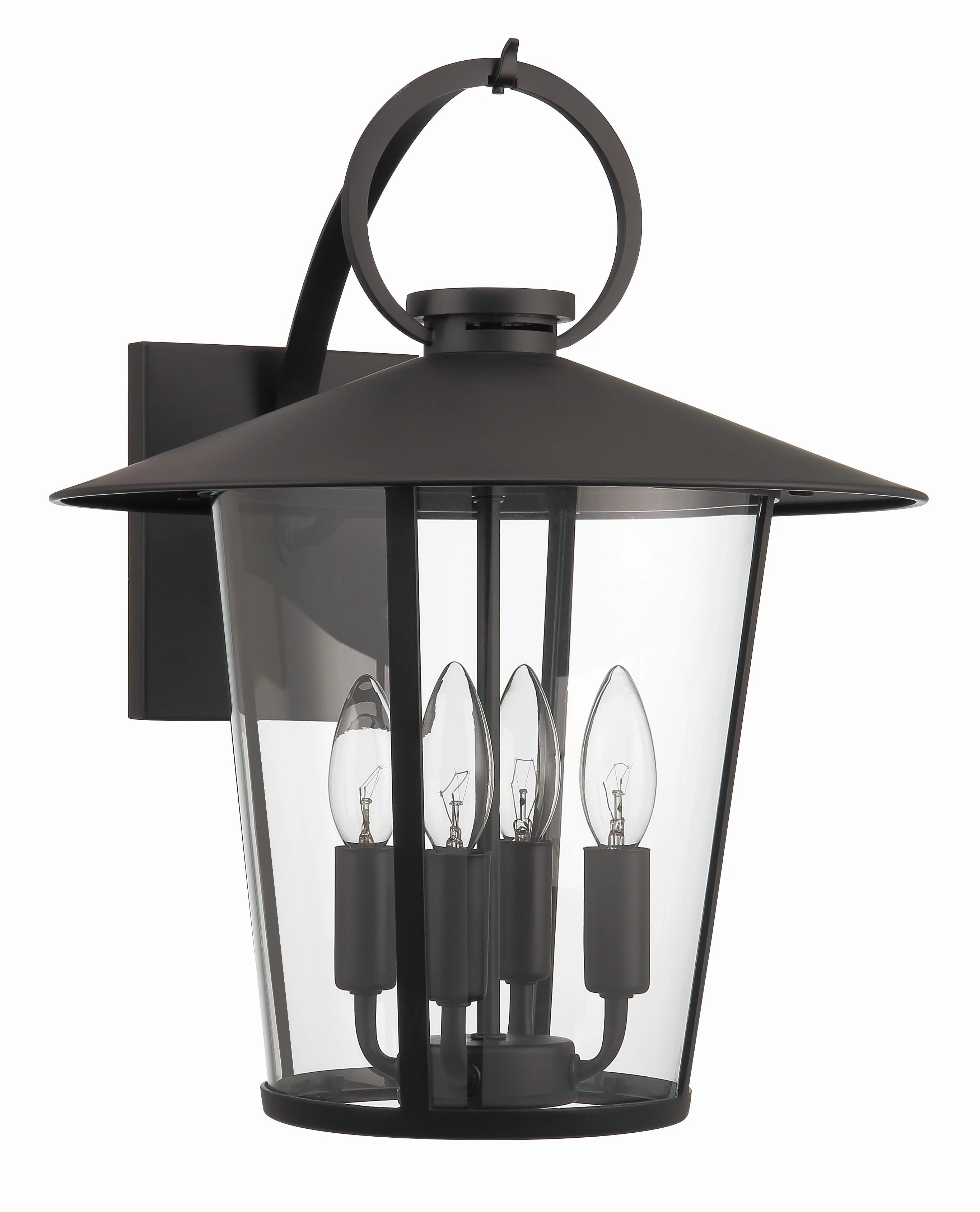 Crystorama Andover 14'' Matte Black Outdoor Sconce - Image 4