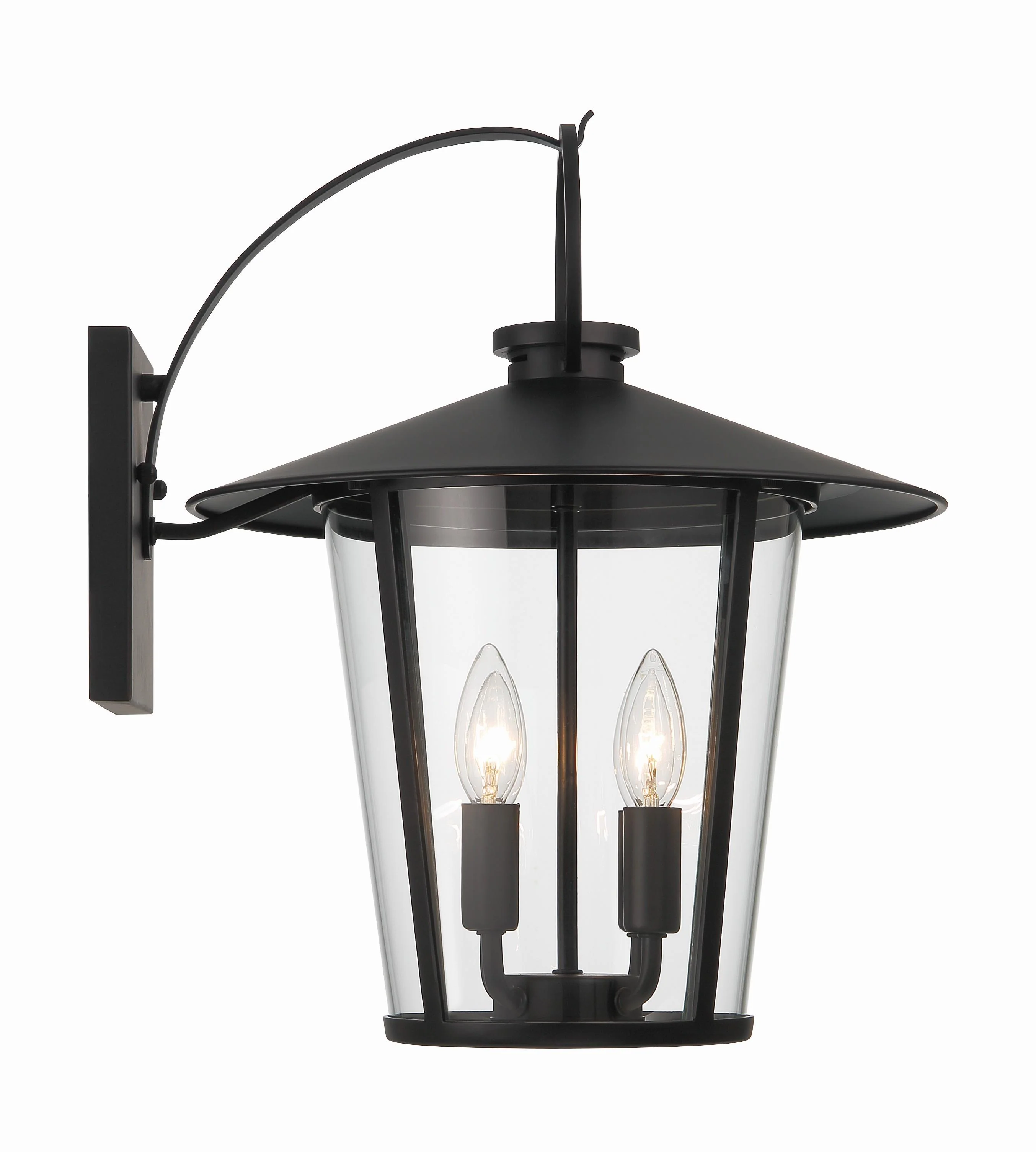 Crystorama Andover 14'' Matte Black Outdoor Sconce - Image 5