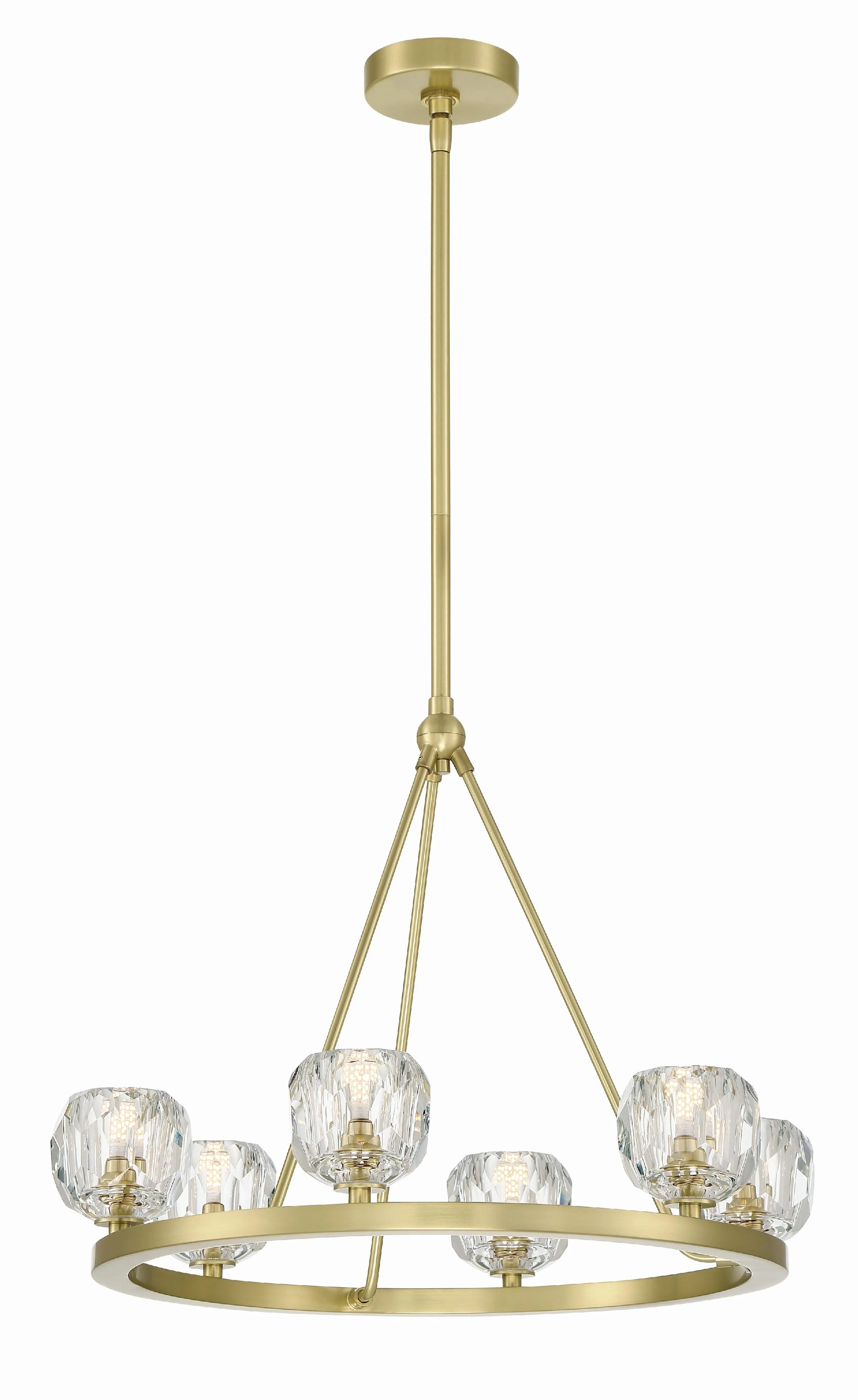 Crystorama Aragon 24'' Led Soft Brass Chandelier