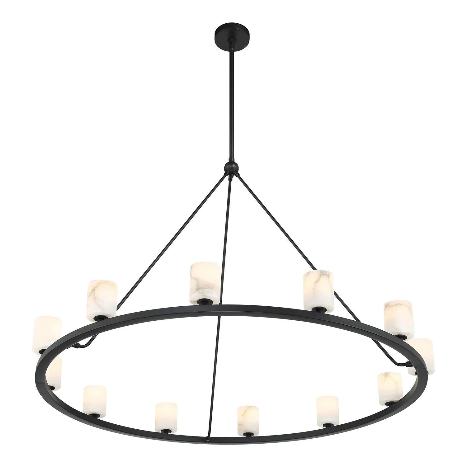 Crystorama Aragon 46.75'' Led Matte Black Chandelier - Image 2