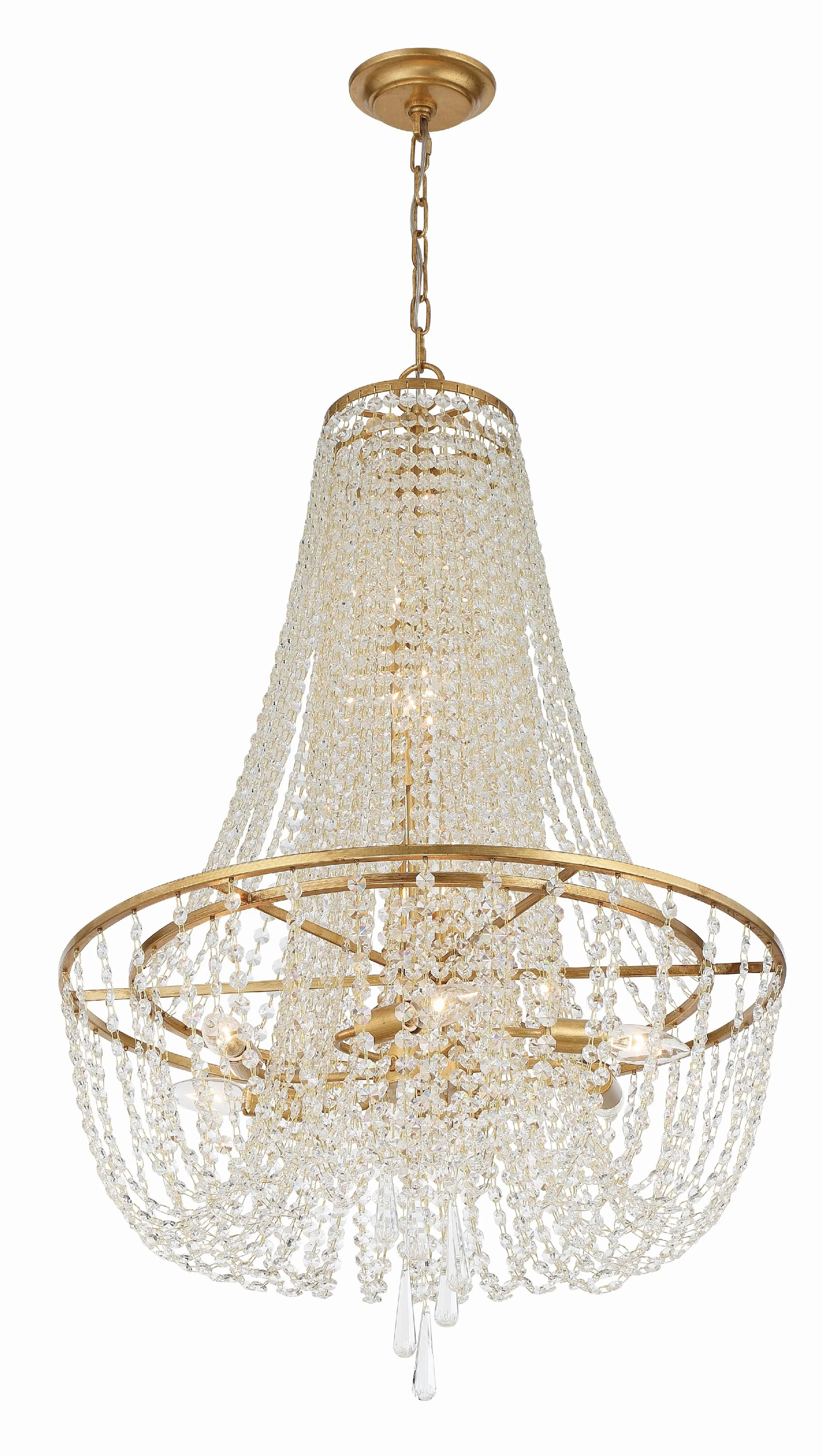 Crystorama Arcadia 24'' Antique Gold Chandelier - Image 2