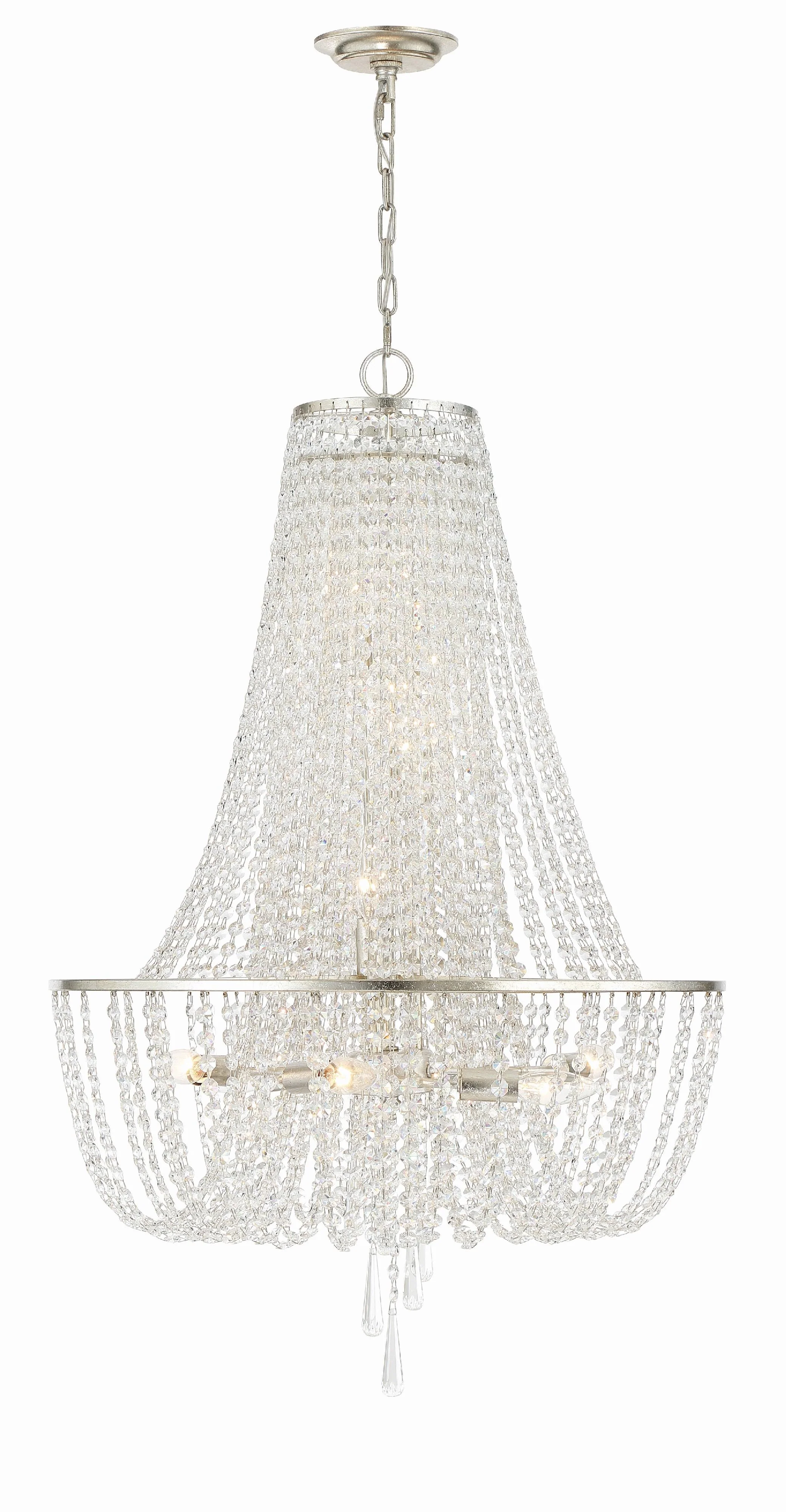 Crystorama Arcadia 24'' Antique Silver Chandelier - Image 3