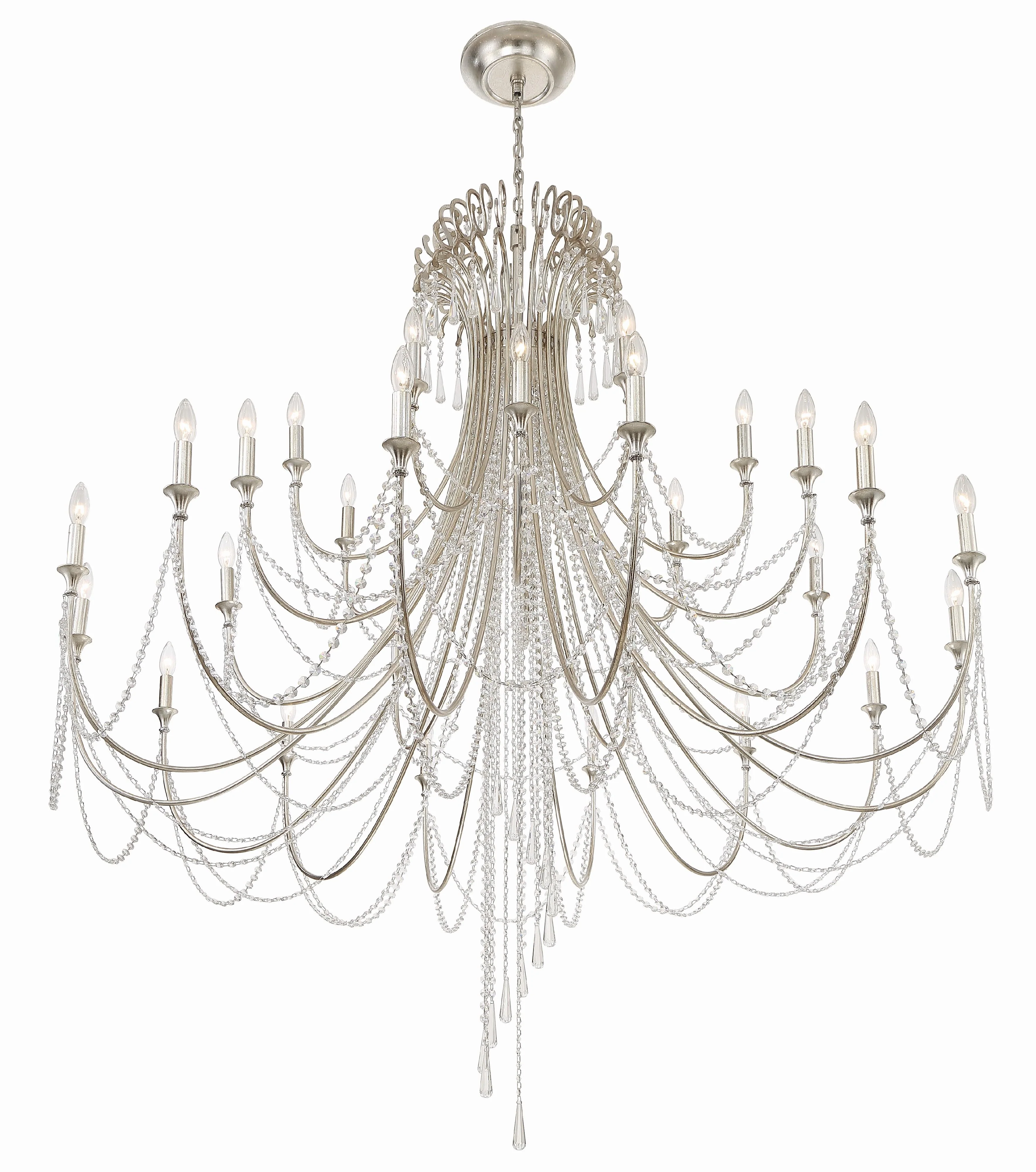 Crystorama Arcadia 61'' Antique Silver Chandelier - Image 2