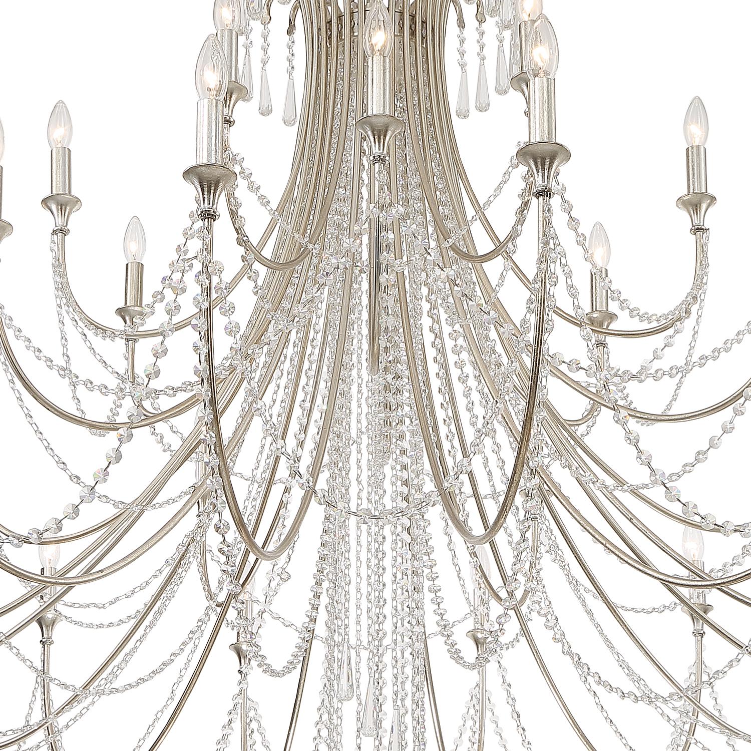 Crystorama Arcadia 61'' Antique Silver Chandelier - Image 5