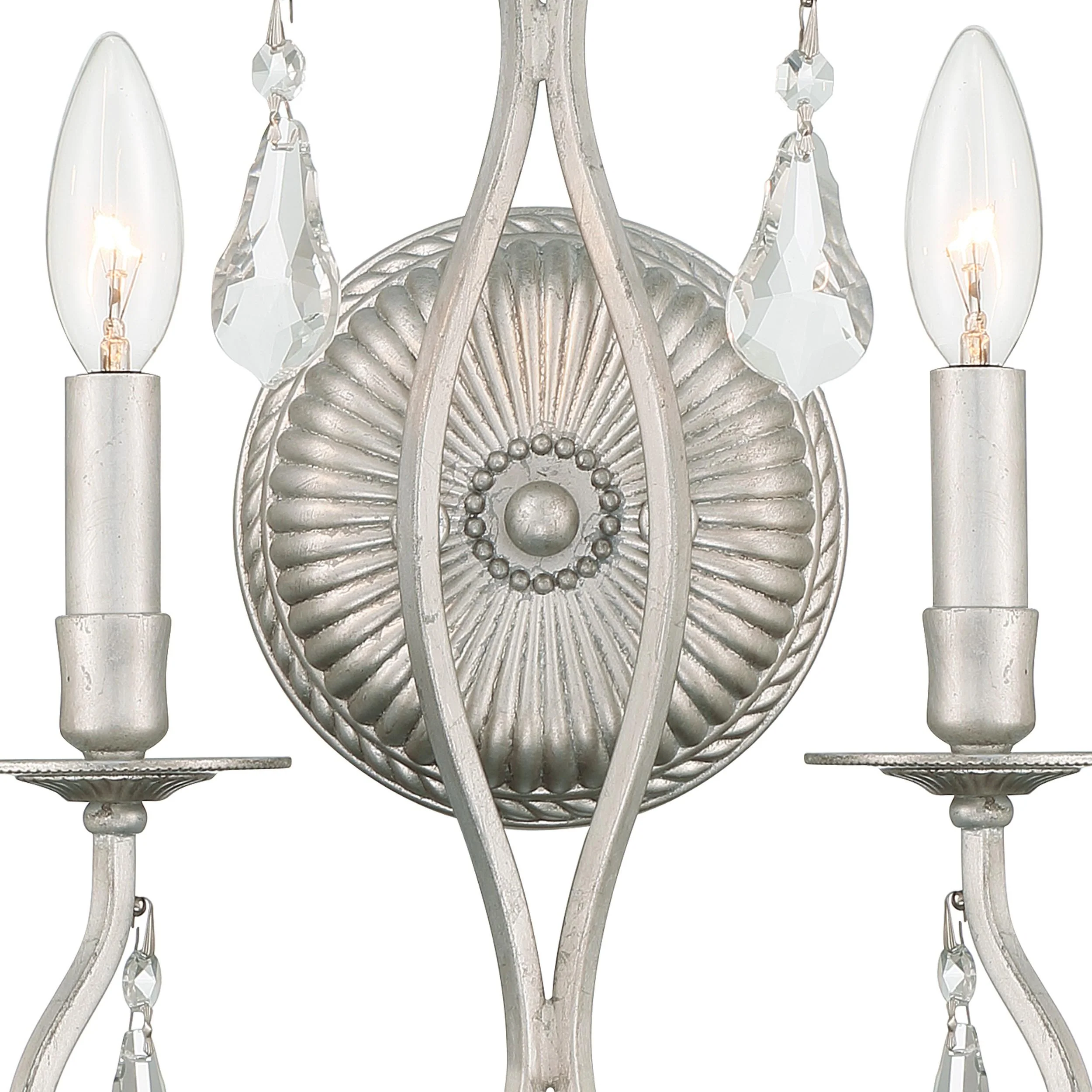 Crystorama Ashton 10.5'' Swarovski Strass Crystal Olde Silver Sconce - Image 5