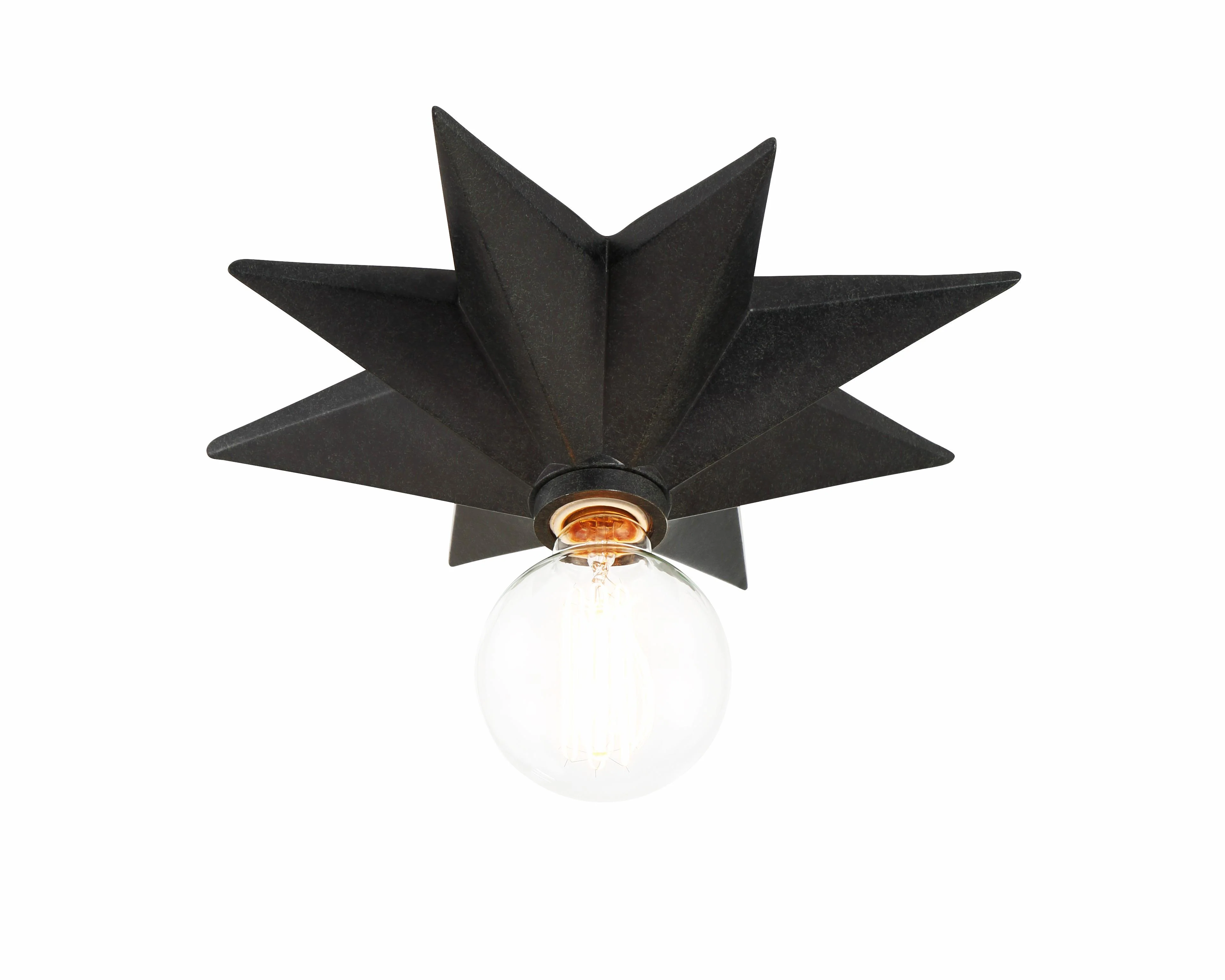Crystorama Astro 12'' Black Flush Mount