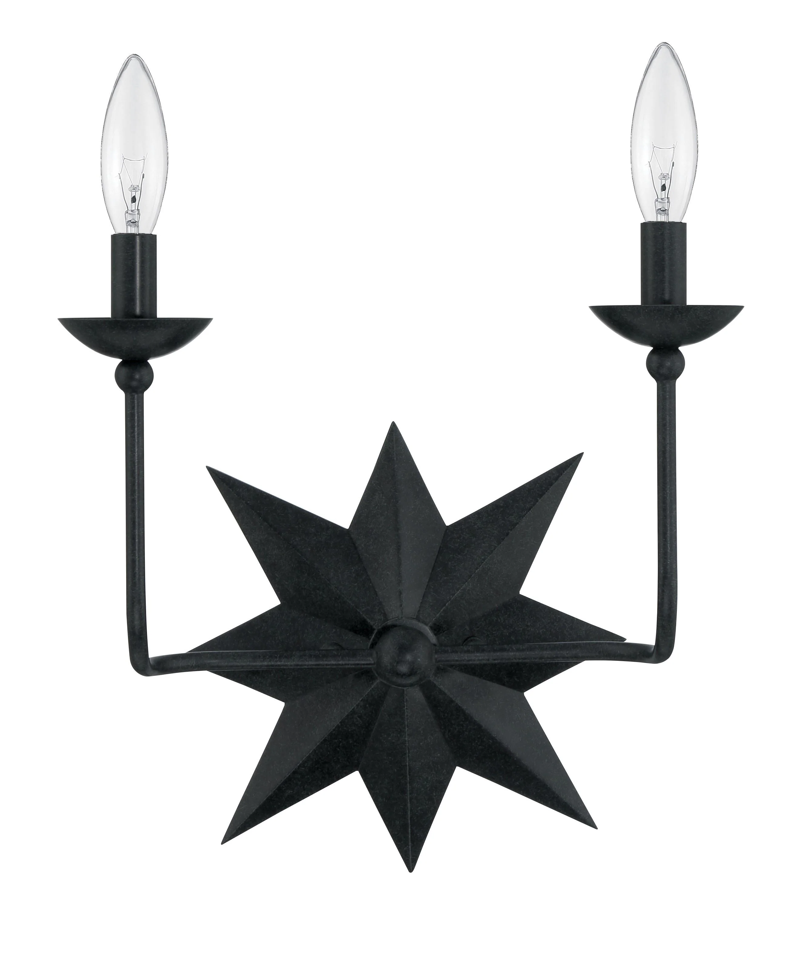 Crystorama Astro 13'' Black Sconce