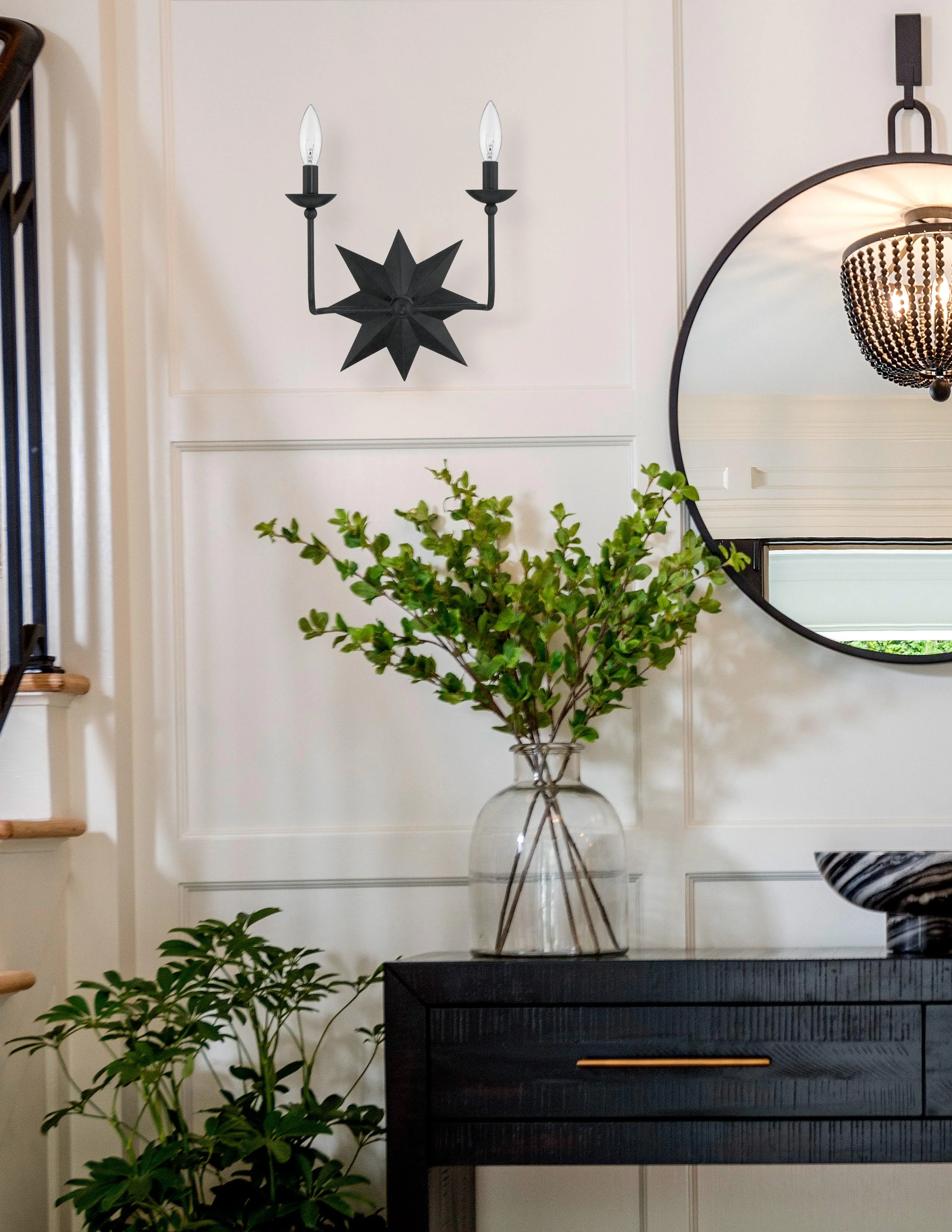 Crystorama Astro 13'' Black Sconce - Image 3