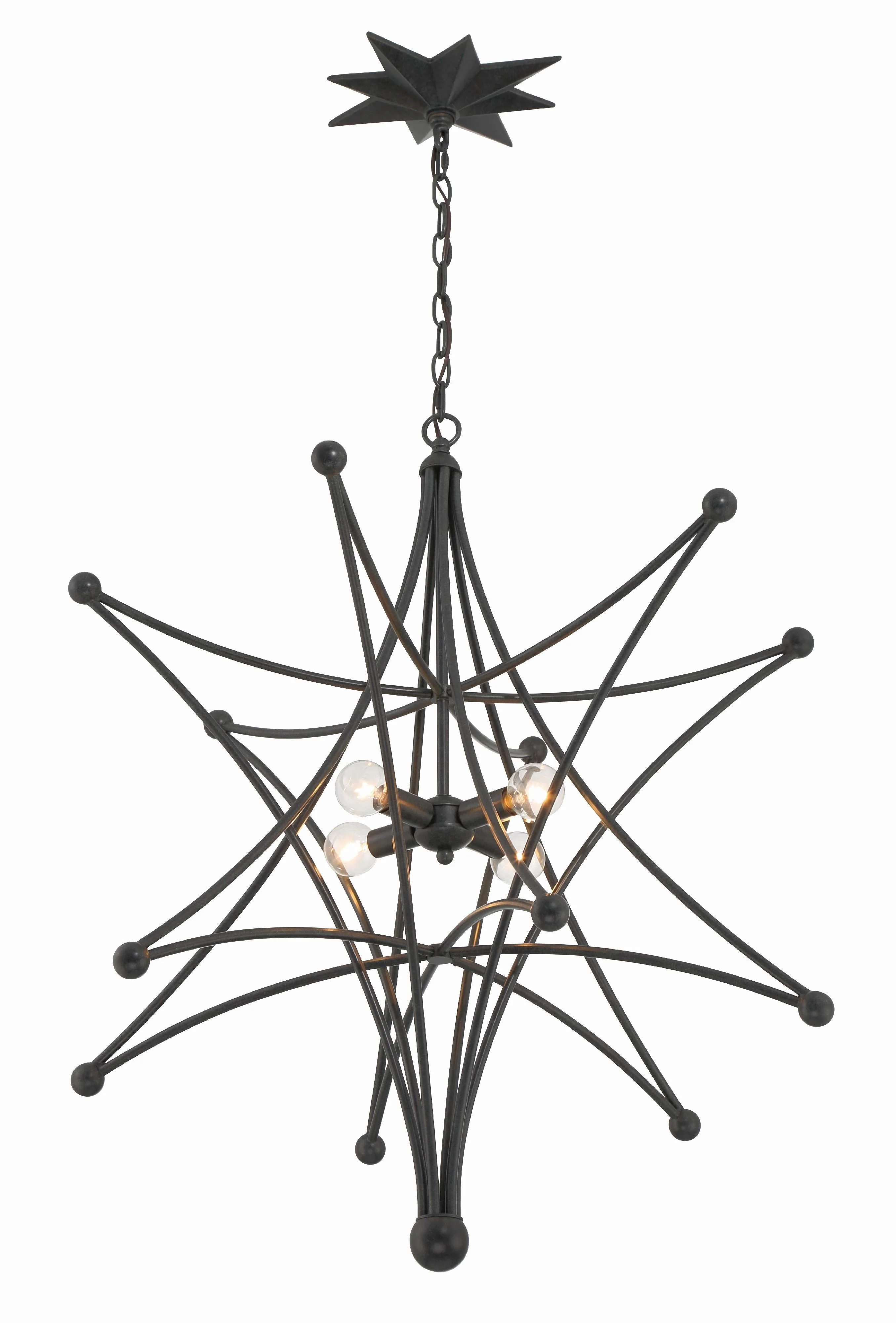 Crystorama Astro 27'' Black Chandelier - Image 4