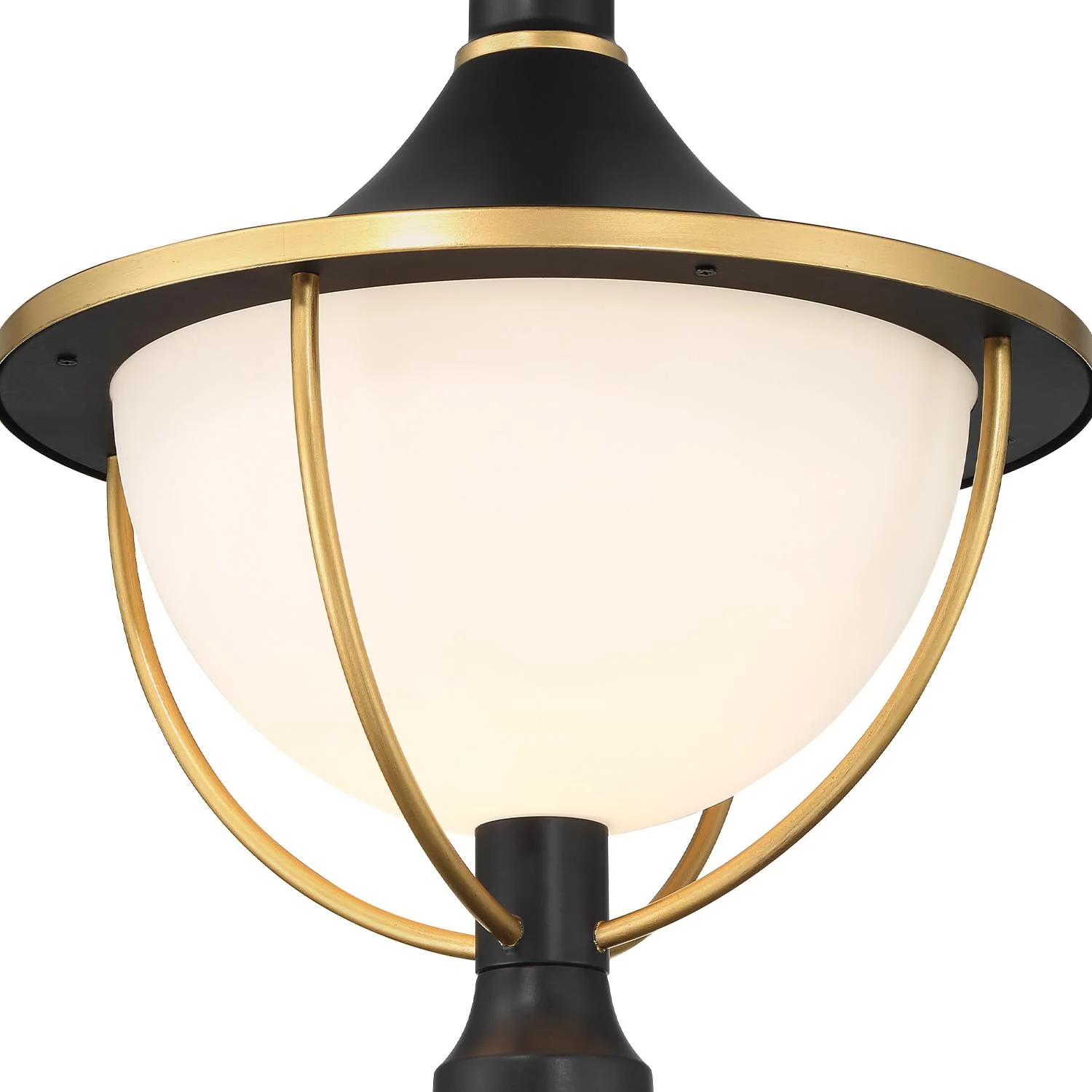 Crystorama Atlas 16.5'' Matte Black + Textured Gold Outdoor Post - Image 4