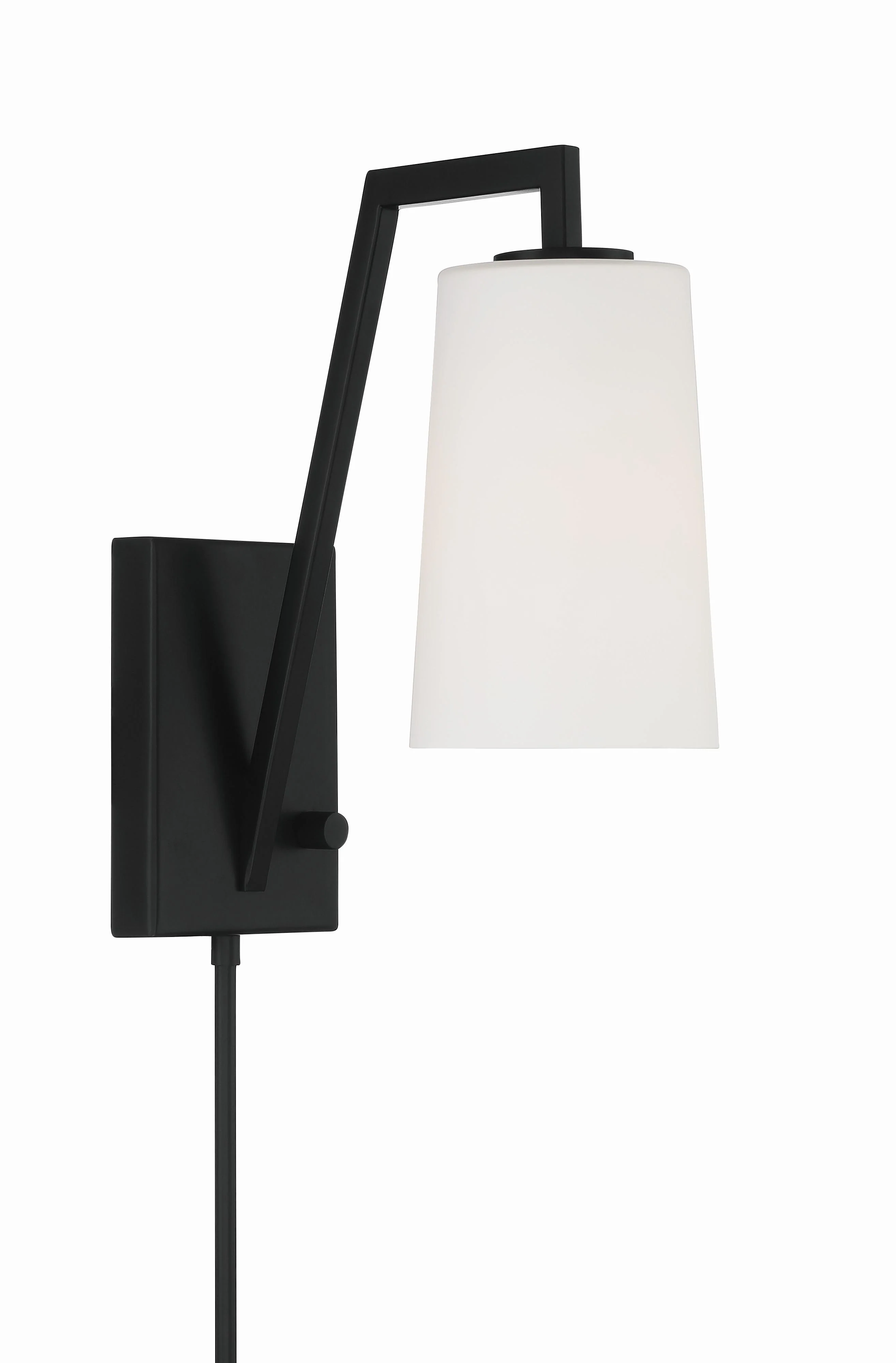Crystorama Avon 5'' Matte Black Task Sconce