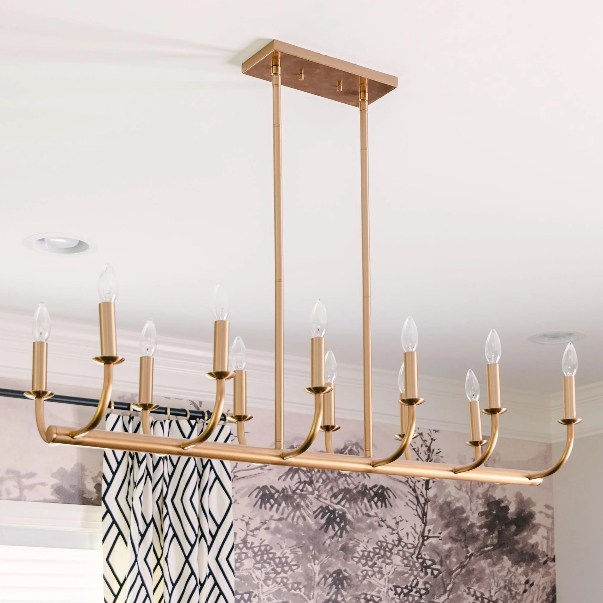 Crystorama Bailey 42'' Aged Brass Linear Chandelier - Image 5