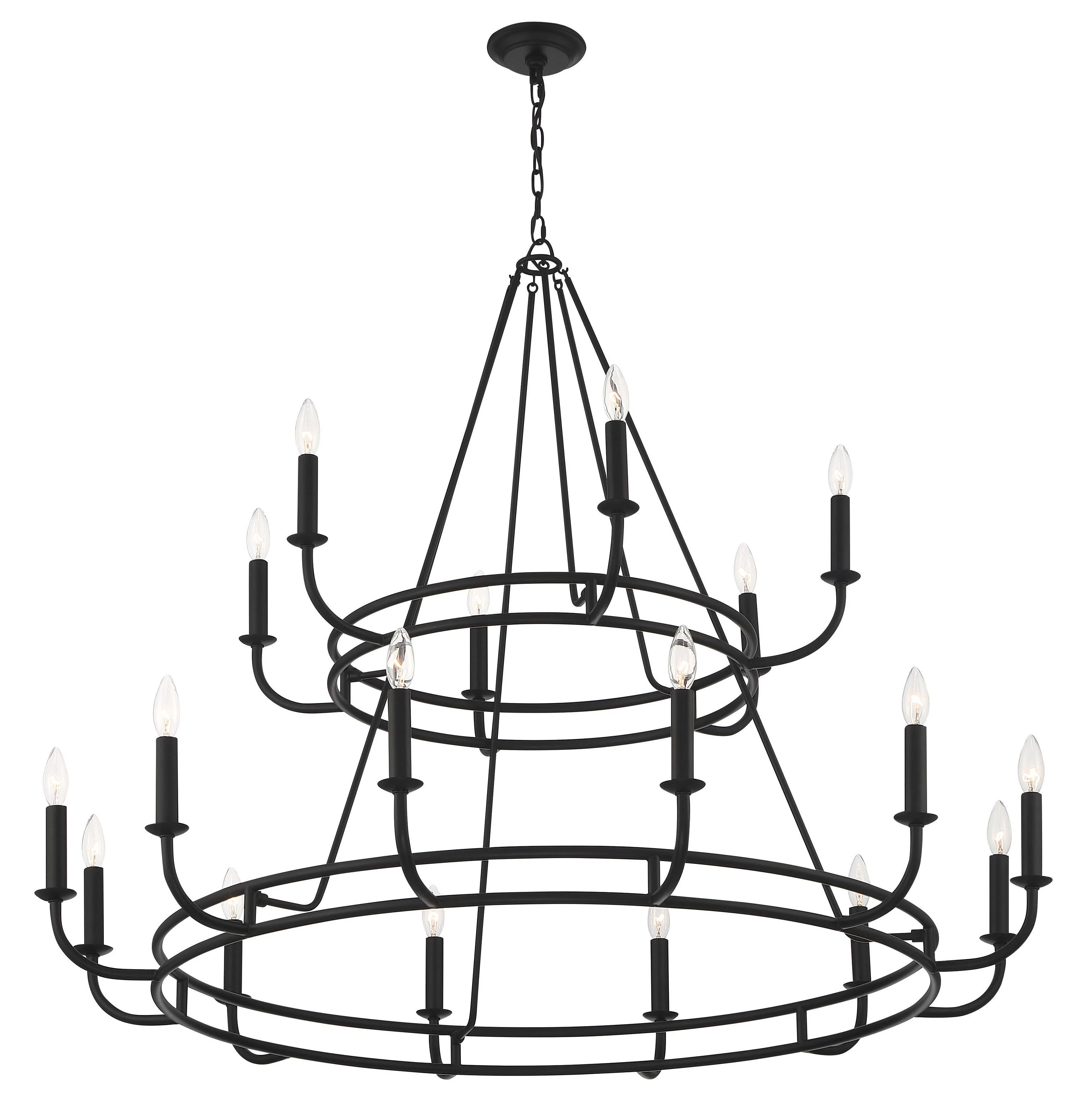 Crystorama Bailey 48'' Matte Black Chandelier - Image 3