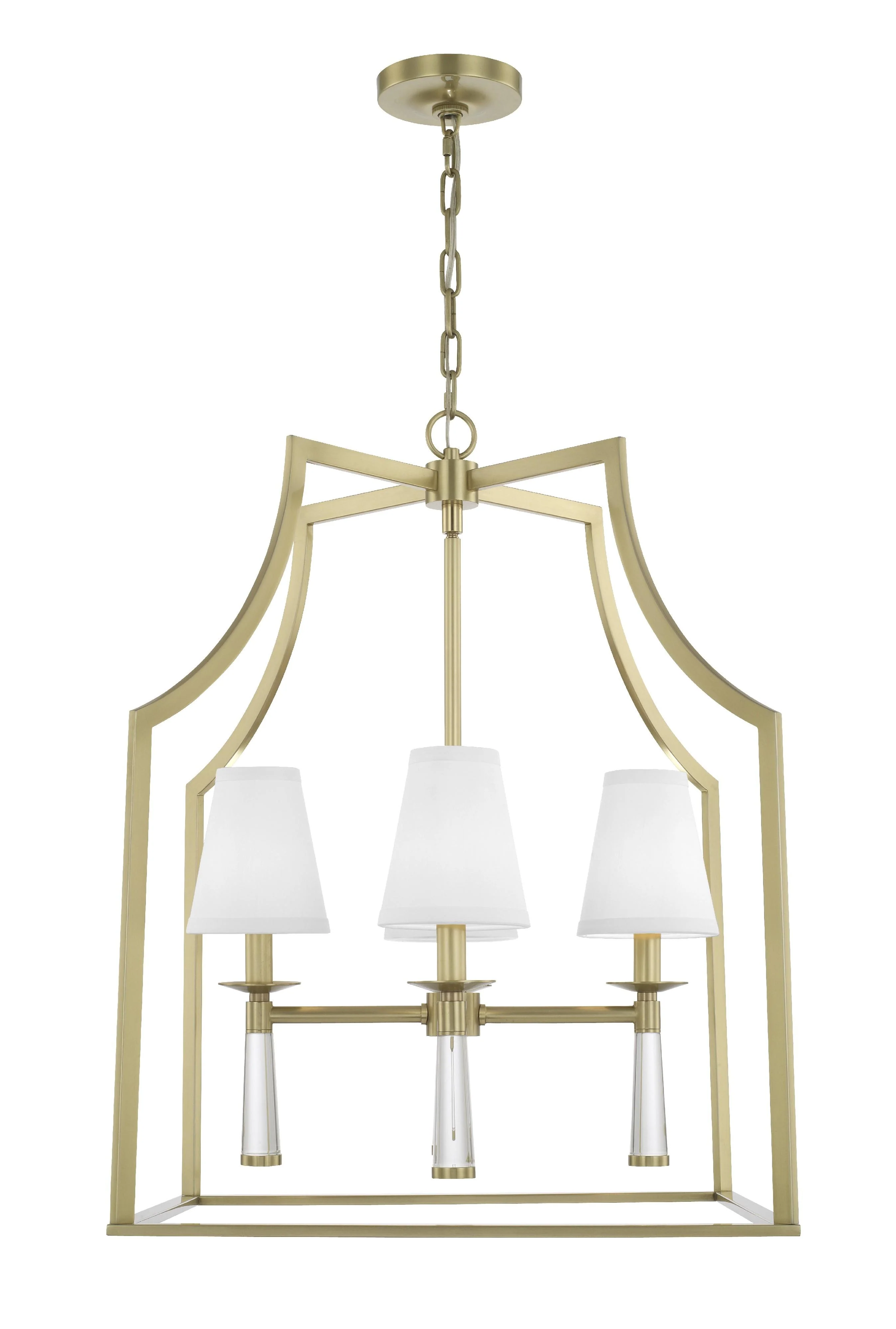 Crystorama Baxter 22'' Aged Brass Chandelier