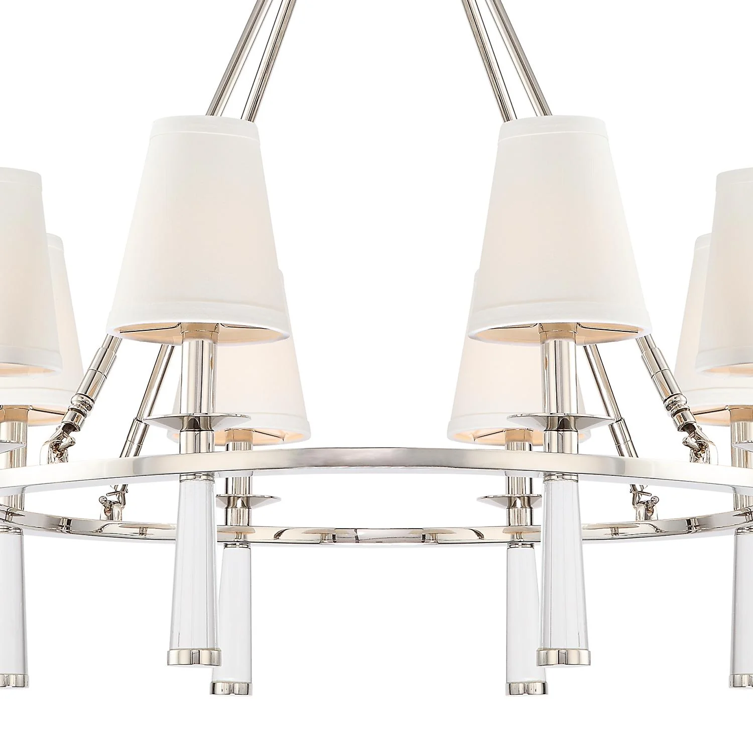 Crystorama Baxter 31.5'' Polished Nickel Chandelier - Image 4