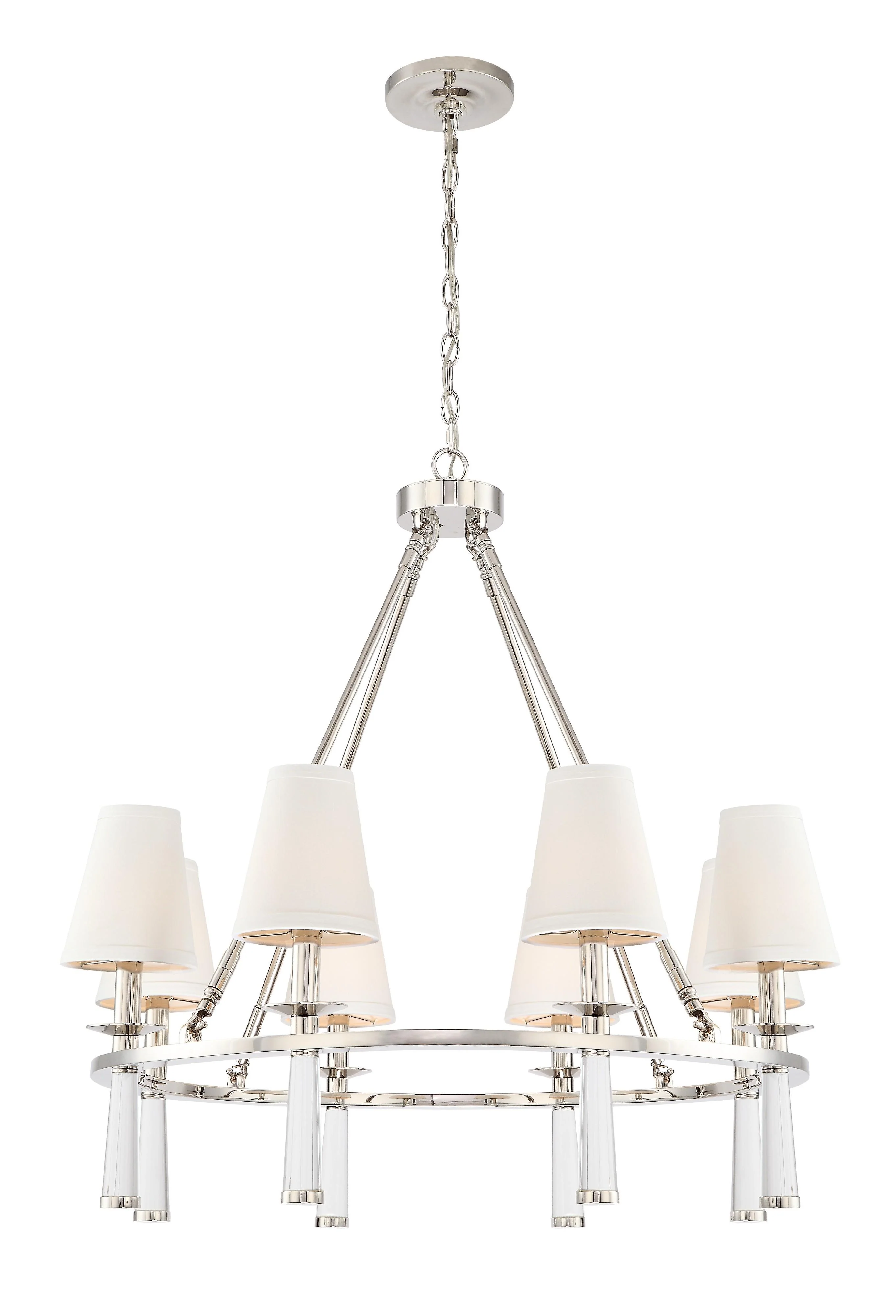 Crystorama Baxter 31.5'' Polished Nickel Chandelier - Image 5