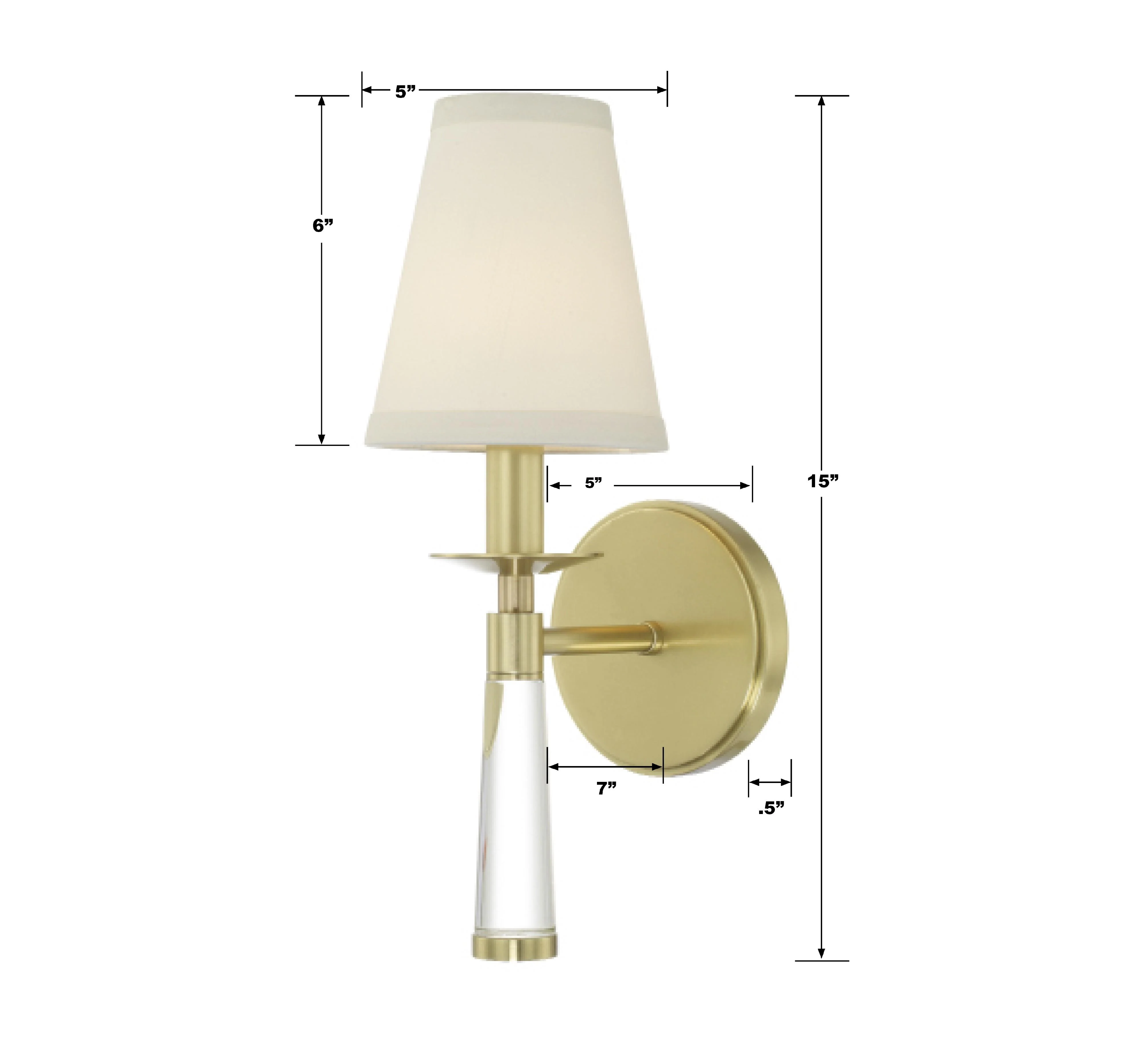 Crystorama Baxter 5'' Aged Brass Sconce - Image 5