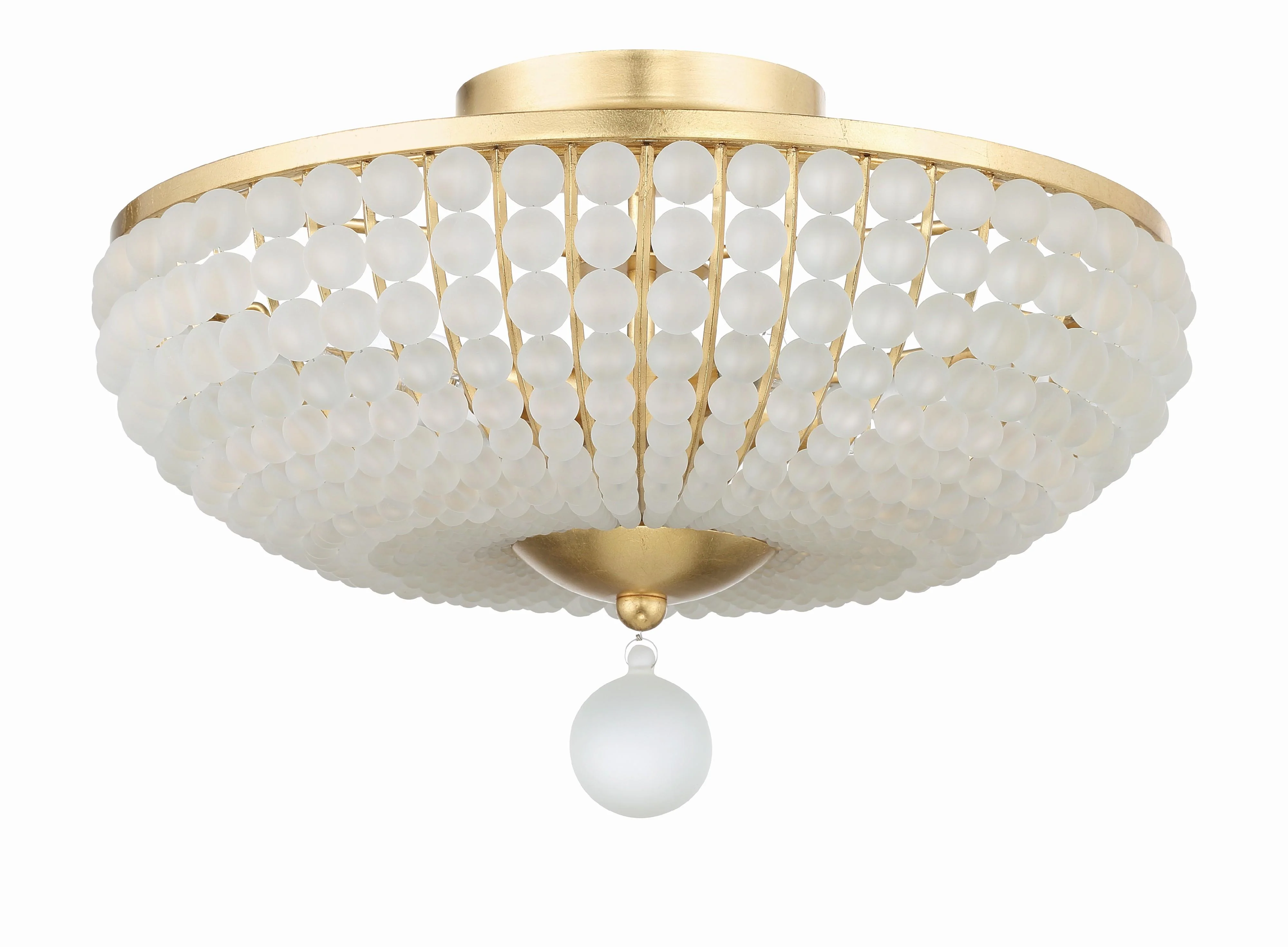 Crystorama Bella 18'' Antique Gold Semi Flush Mount - Image 3
