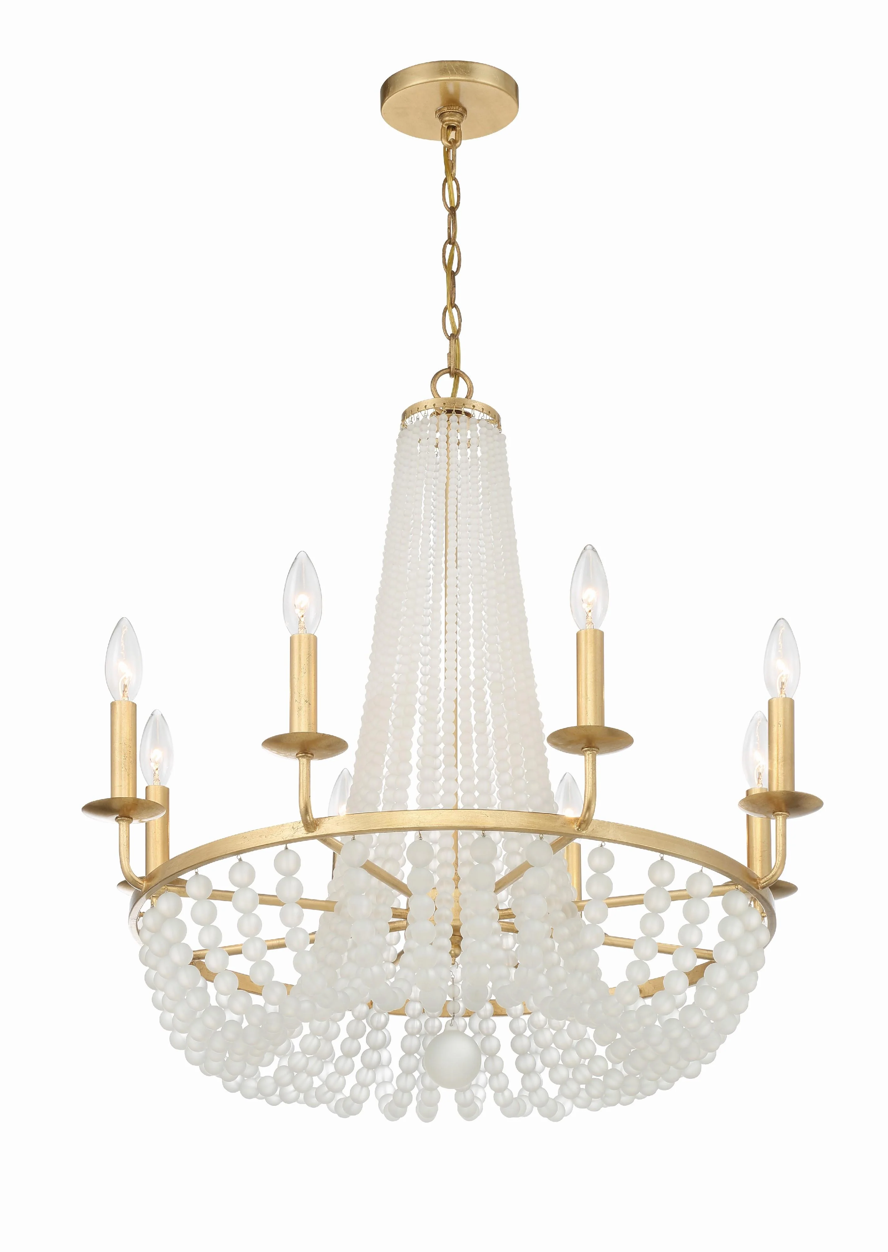 Crystorama Bella 26'' Antique Gold Chandelier