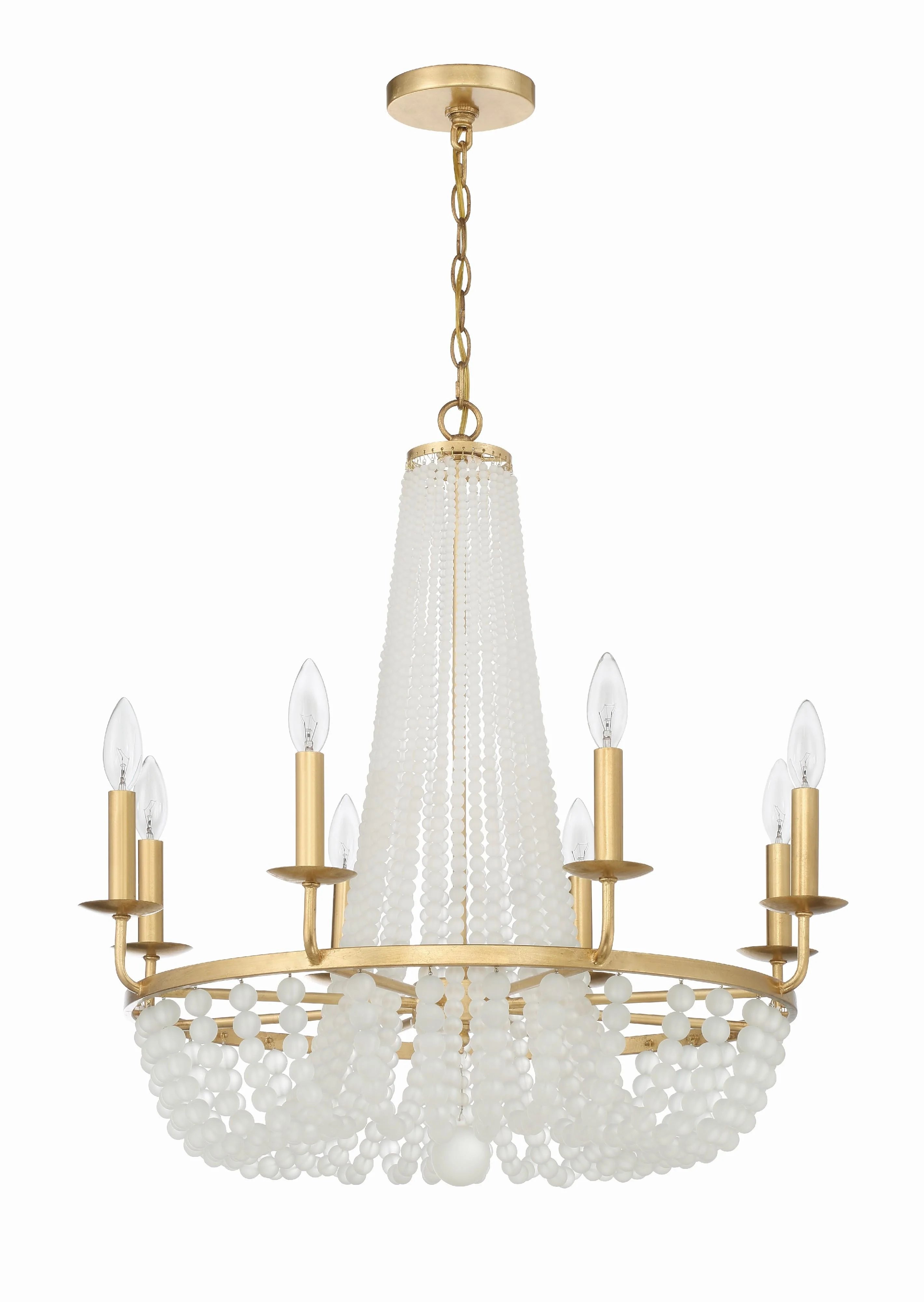Crystorama Bella 26'' Antique Gold Chandelier - Image 4